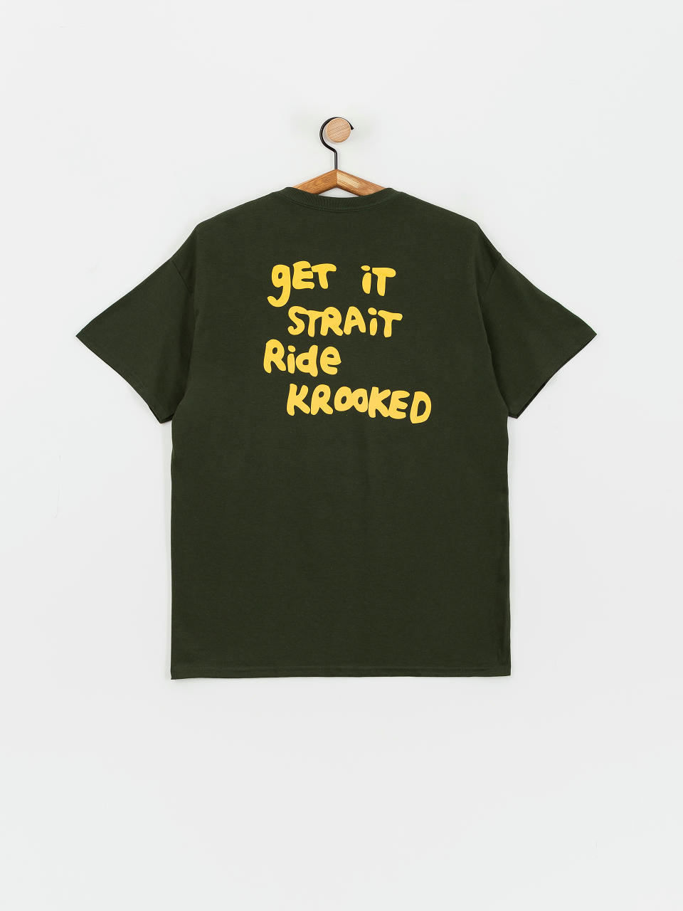 Tricou Krooked Street Eyes (forest green/gold)