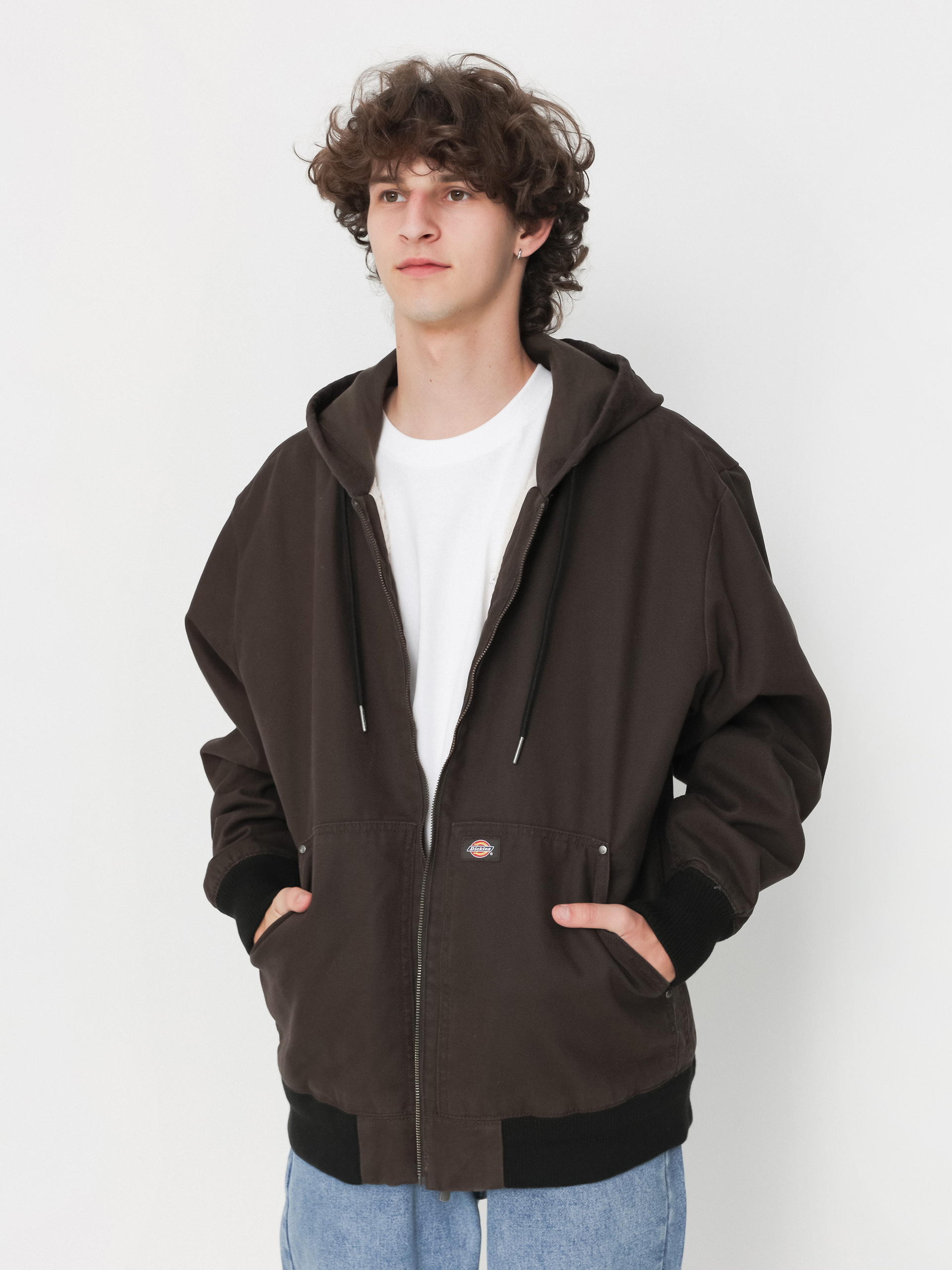 Geacă Dickies Hooded Duck Canvas (dark brown)