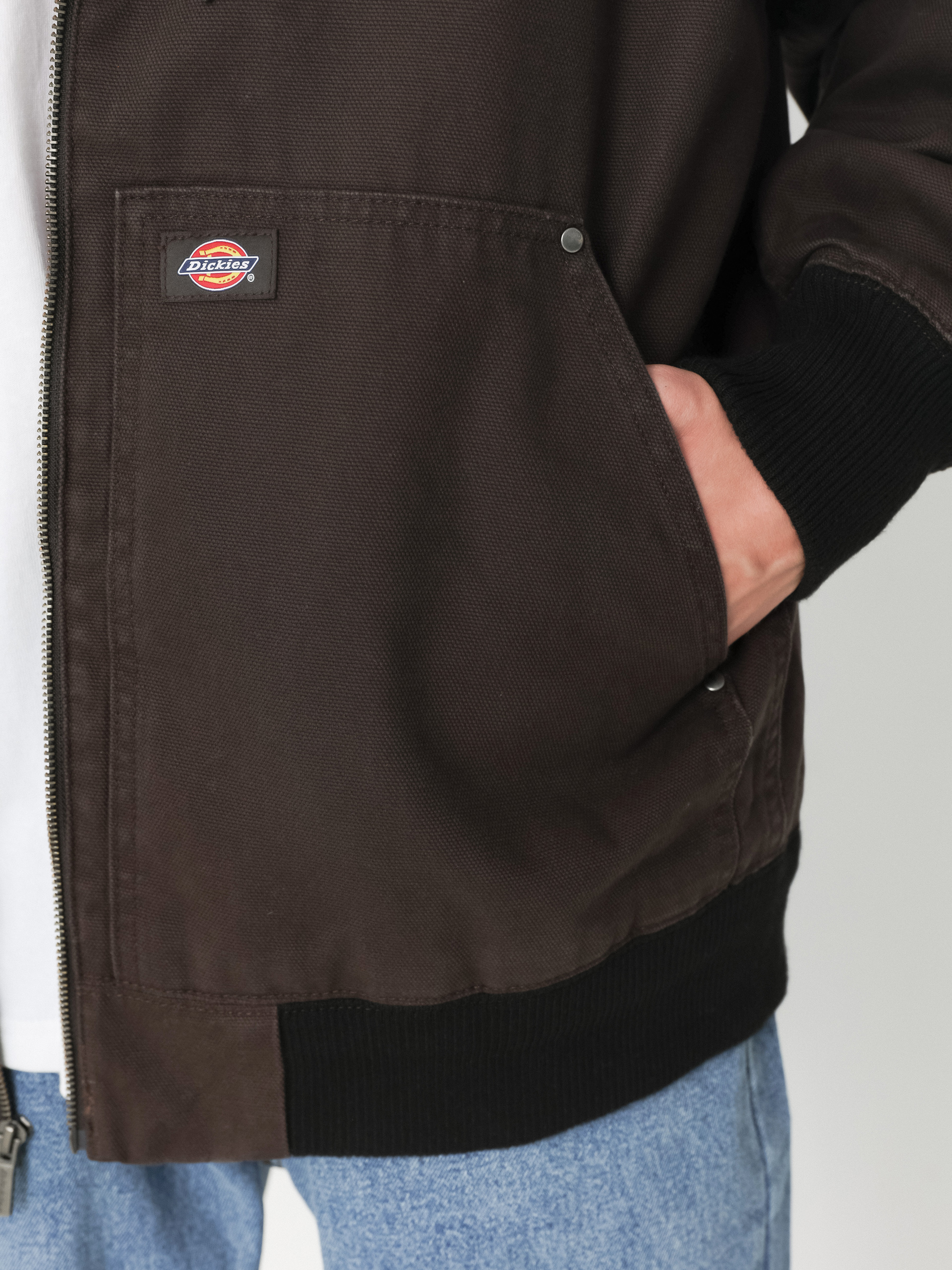 Geacă Dickies Hooded Duck Canvas (dark brown)