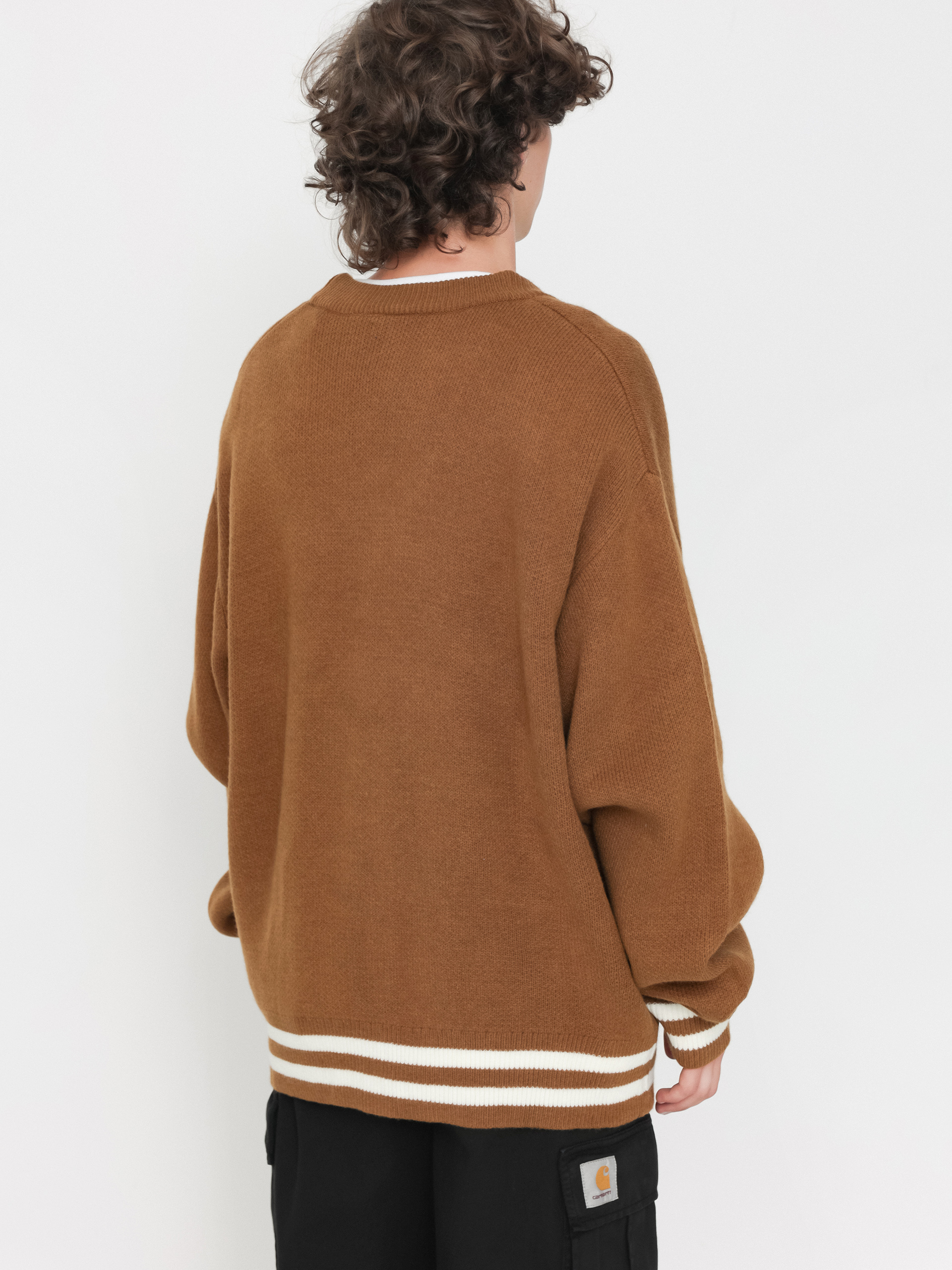 Pulover Carhartt WIP Brown Ducks Cardigan (hamilton brown/wax)