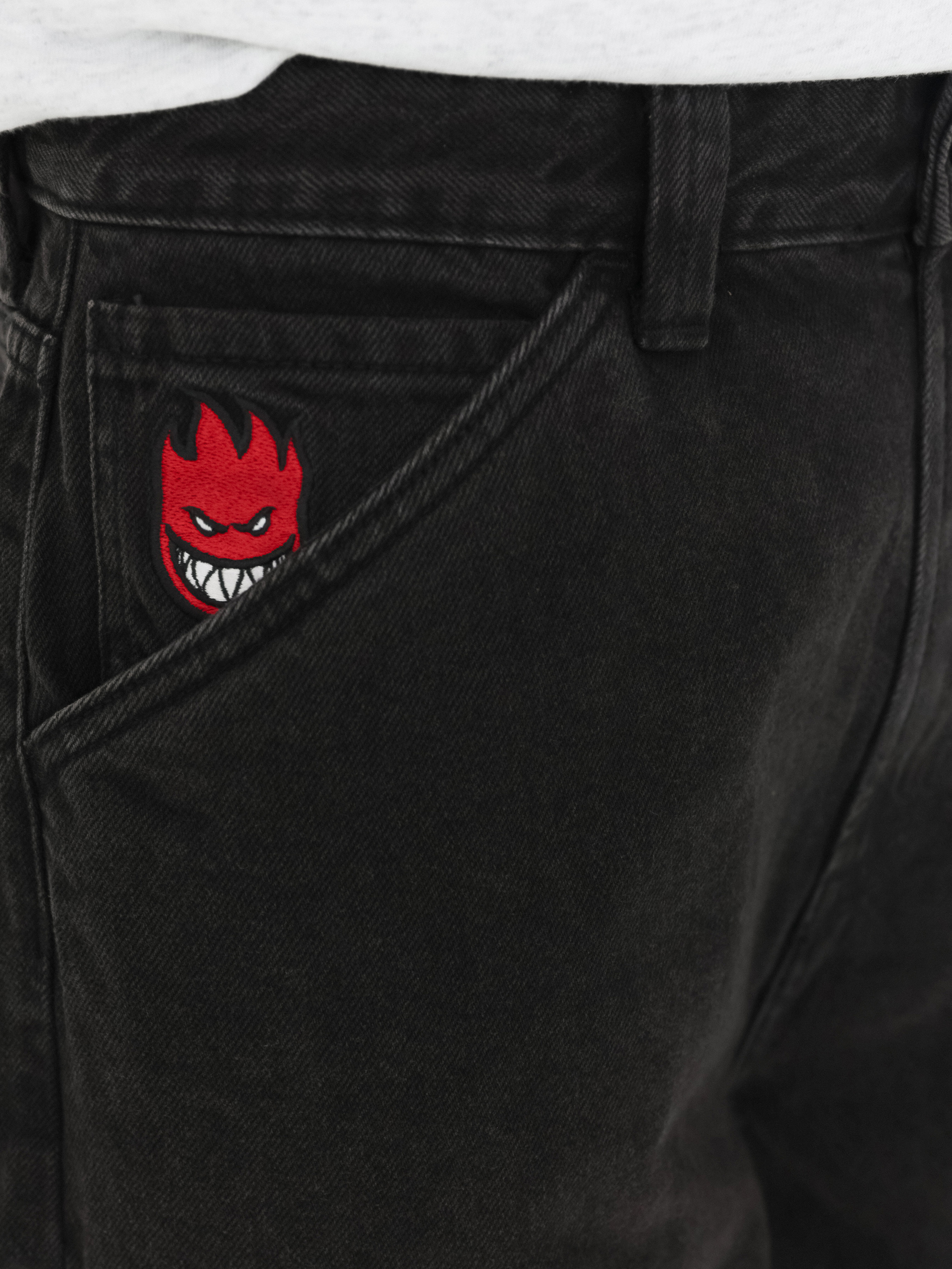 Pantaloni scurți Spitfire Big Head Denim (black)
