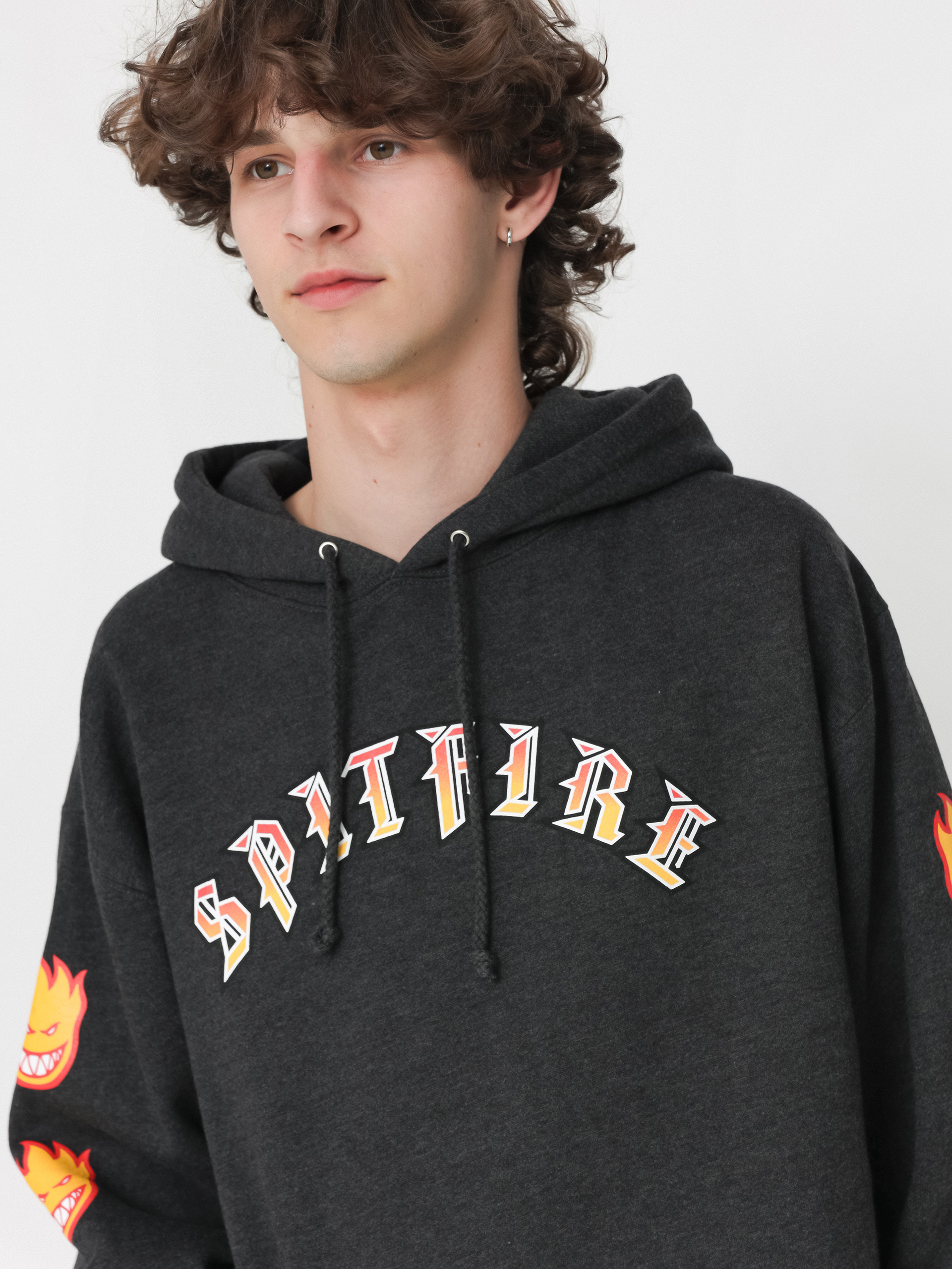 Hanorac cu glugă Spitfire Ol E Big Head HD (charcoal)