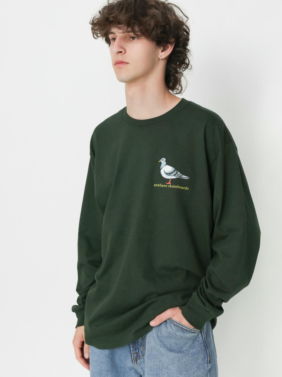 Longsleeve Antihero Lil Pigeon (forest green/mlt)