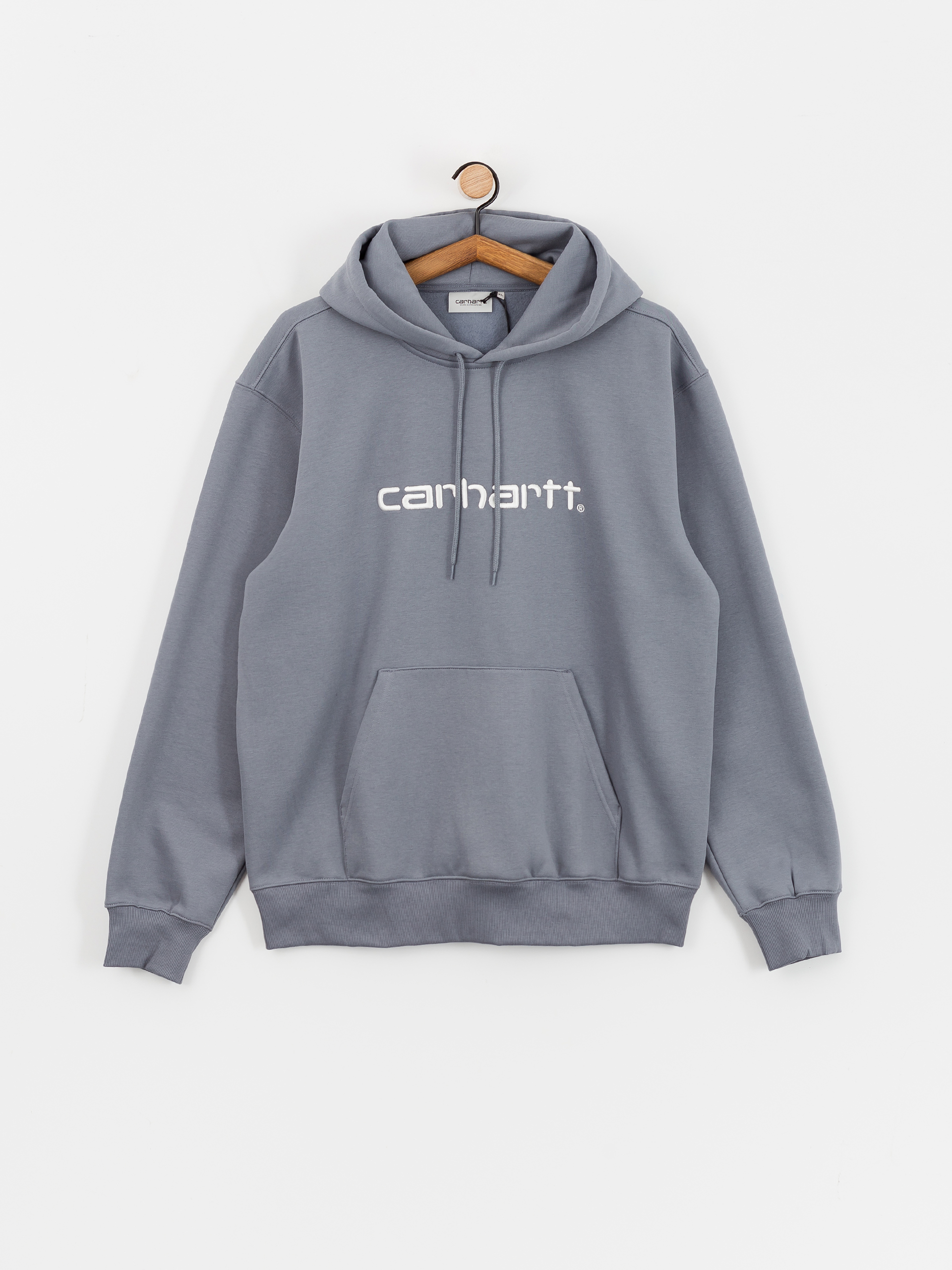 Hanorac cu glugă Carhartt WIP Carhartt HD (dove grey/wax)
