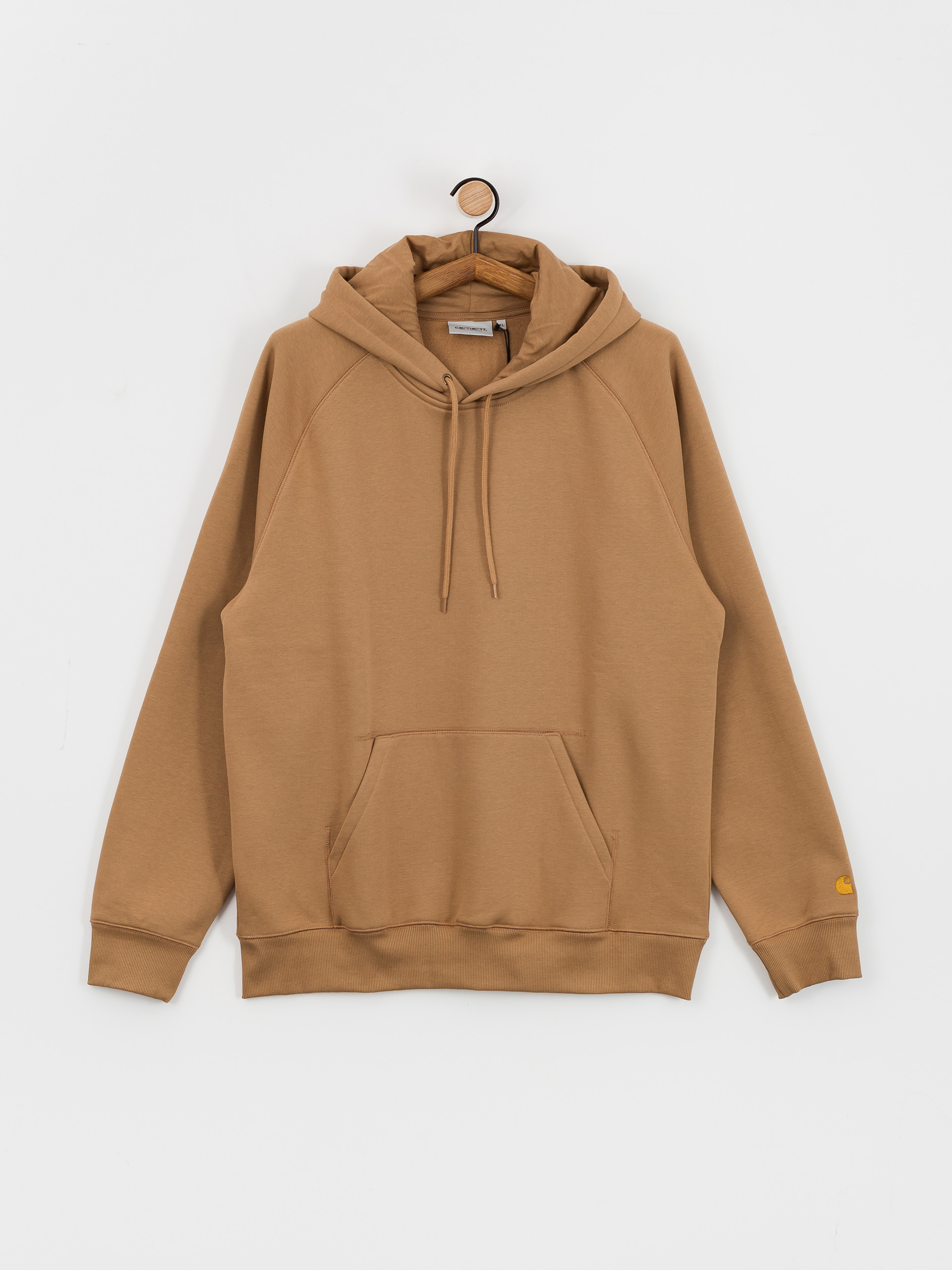 Hanorac cu glugă Carhartt WIP Chase HD (peanut/gold)