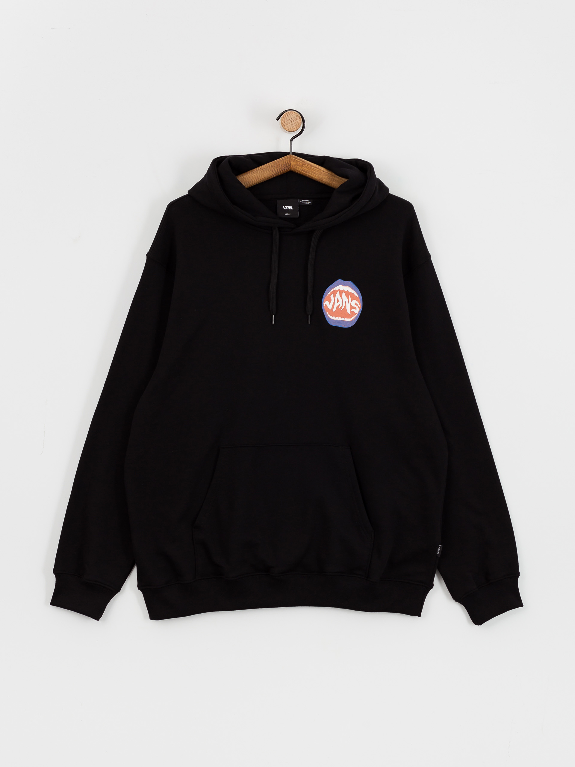 Hanorac cu glugă Vans OG Open Mouth Loose HD (black)