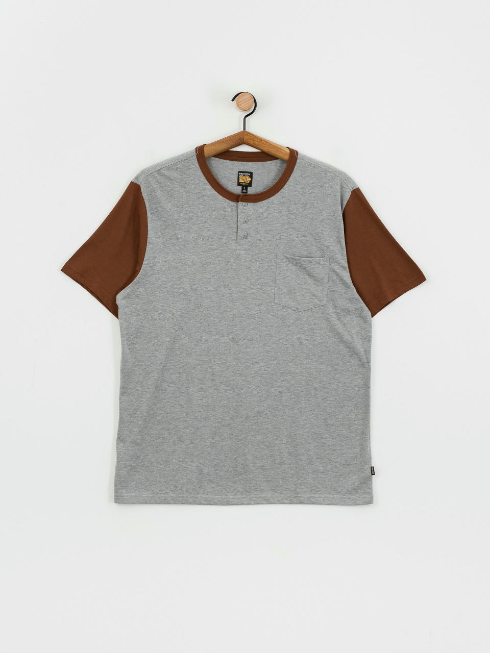 Tricou Brixton 20Th Anniversary Detroit Pkt (heather grey/pinecone brown)