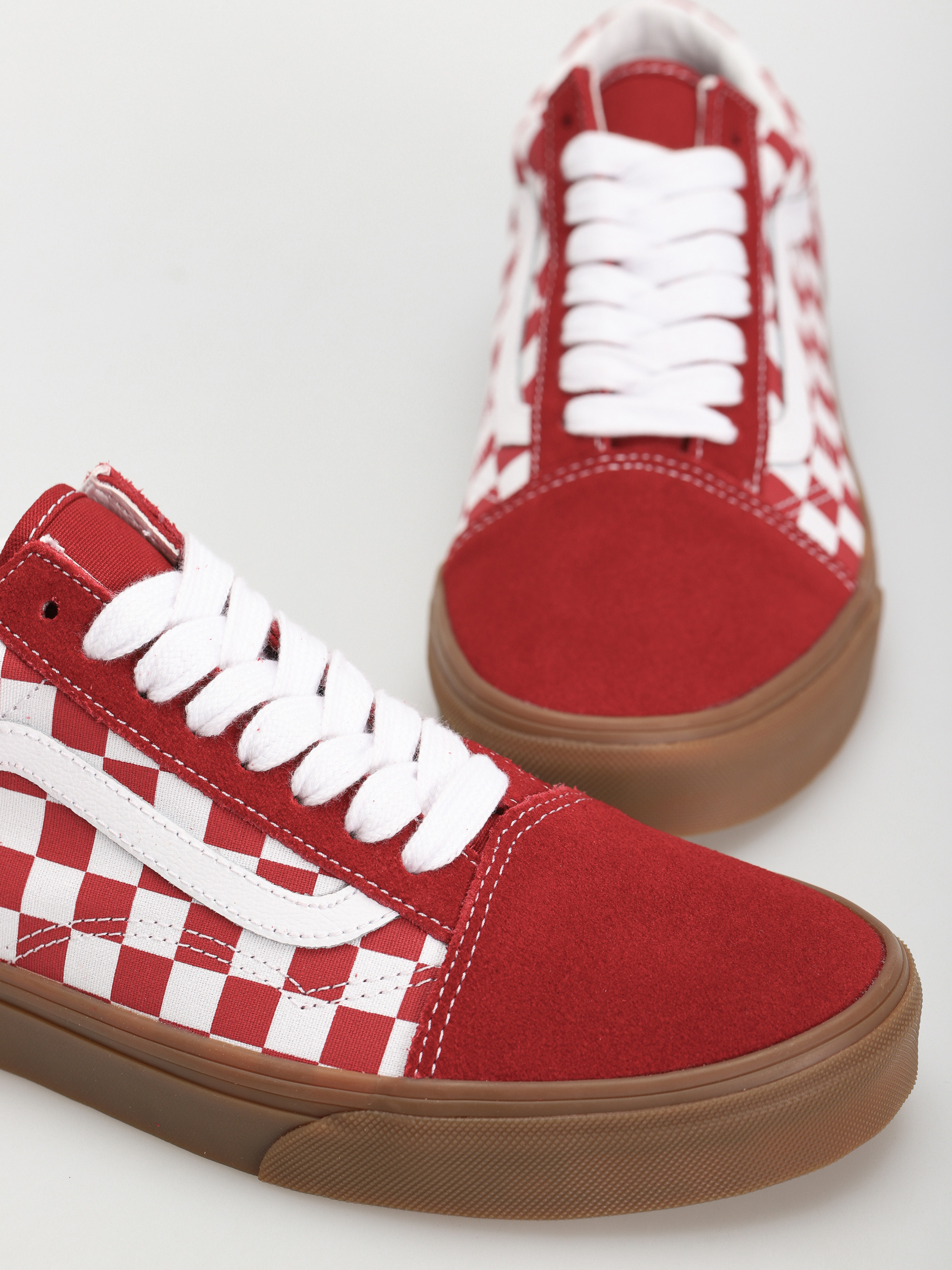 Pantofi Vans Old Skool (fat lace checker red)