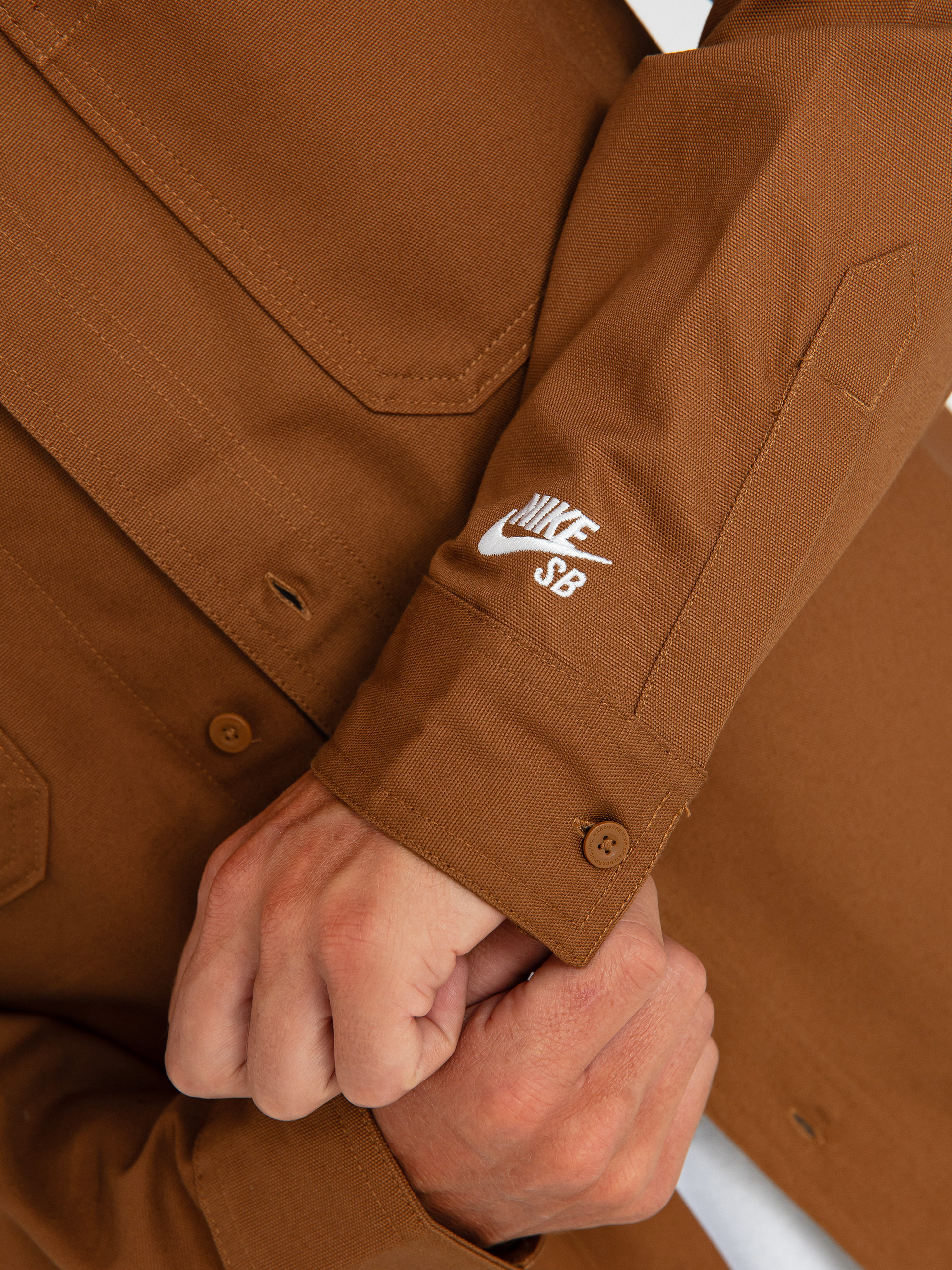 Cămașă Nike SB New Essential (lt british tan/white)