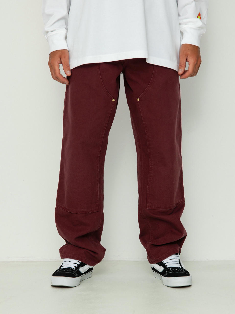 Pantaloni Carhartt WIP Double Knee (malbec)