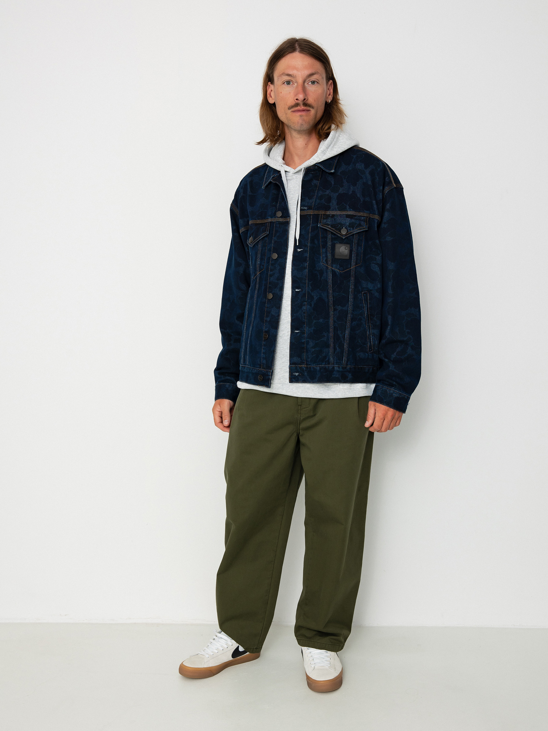 Geacă Carhartt WIP Duck Helston - albastru (camo duck/blue)
