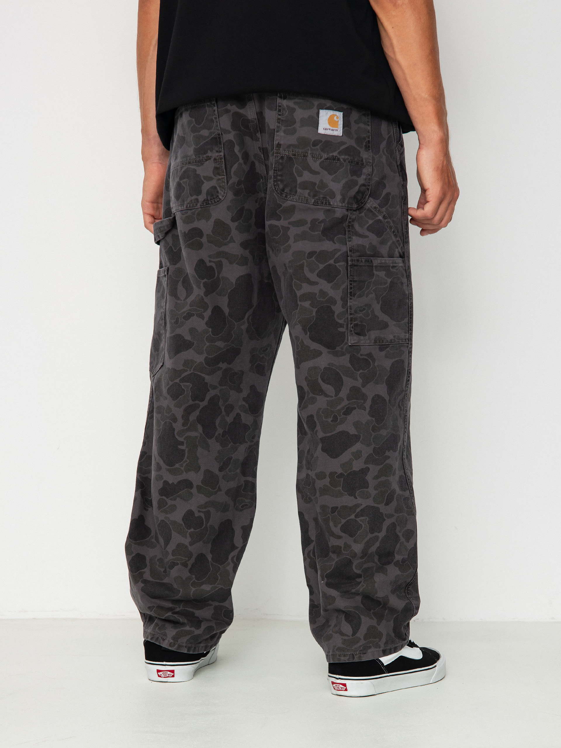 Pantaloni Carhartt WIP Duck Single Knee - gri (camo duck/green