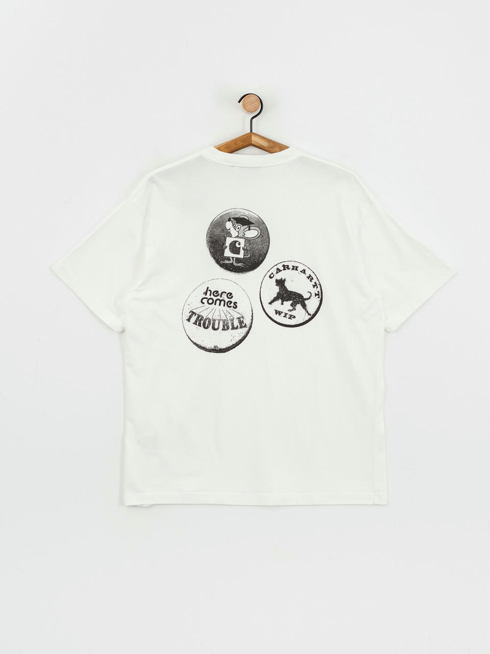 Tricou Carhartt WIP Pins (white/black)