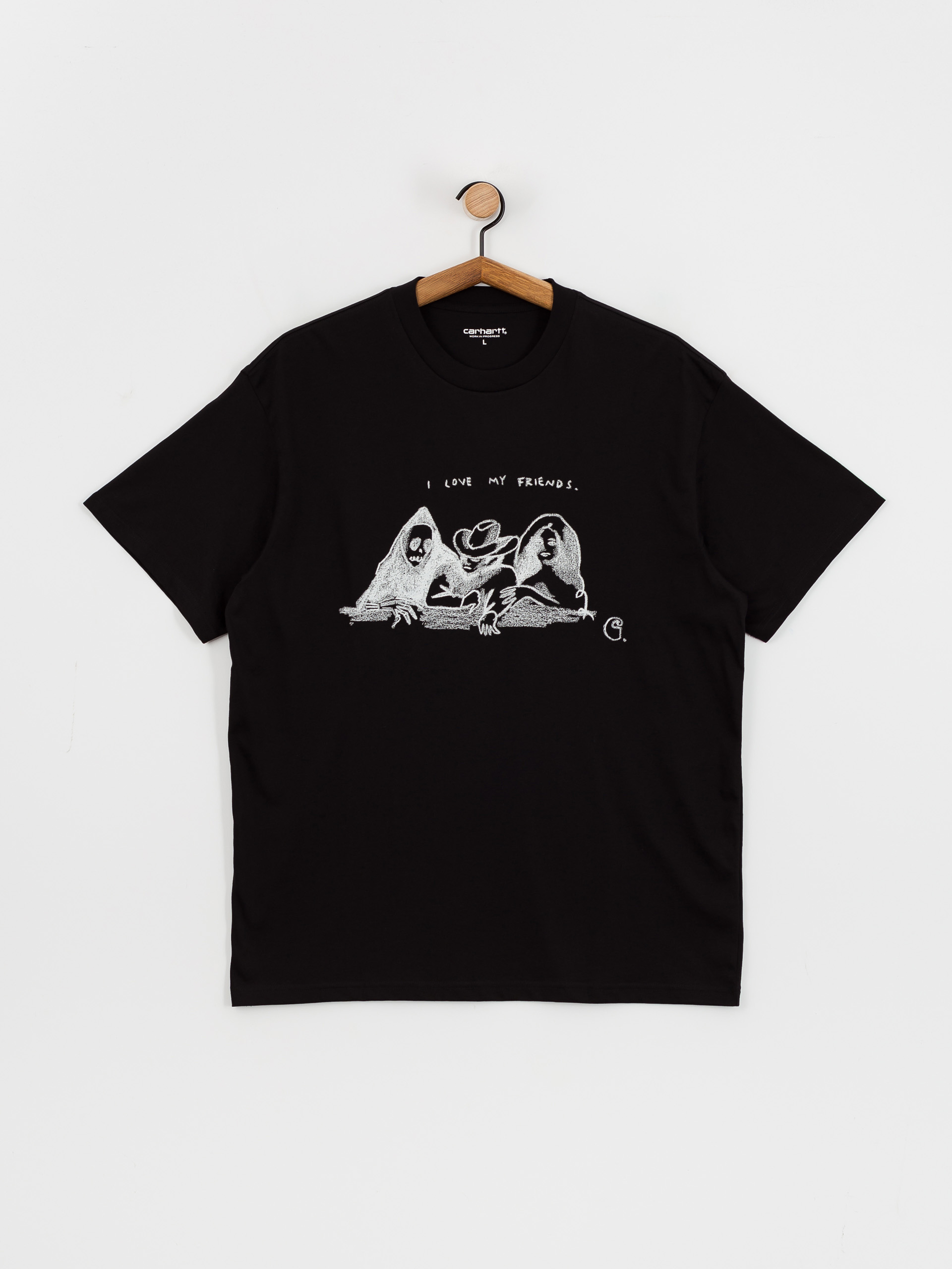 Tricou Carhartt WIP Pepe Friends (black/white)