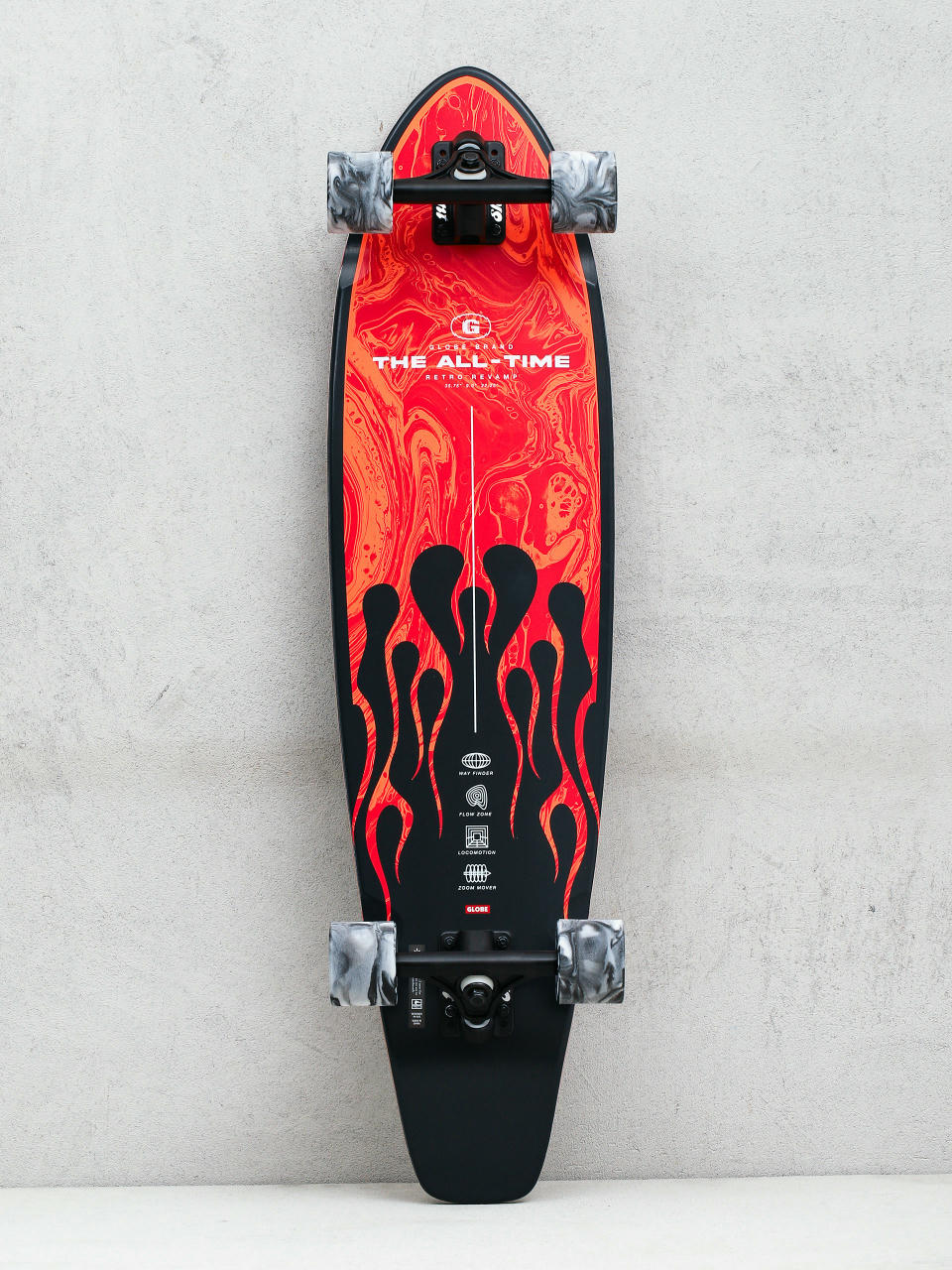 Longboard Globe The All Time (red flames)