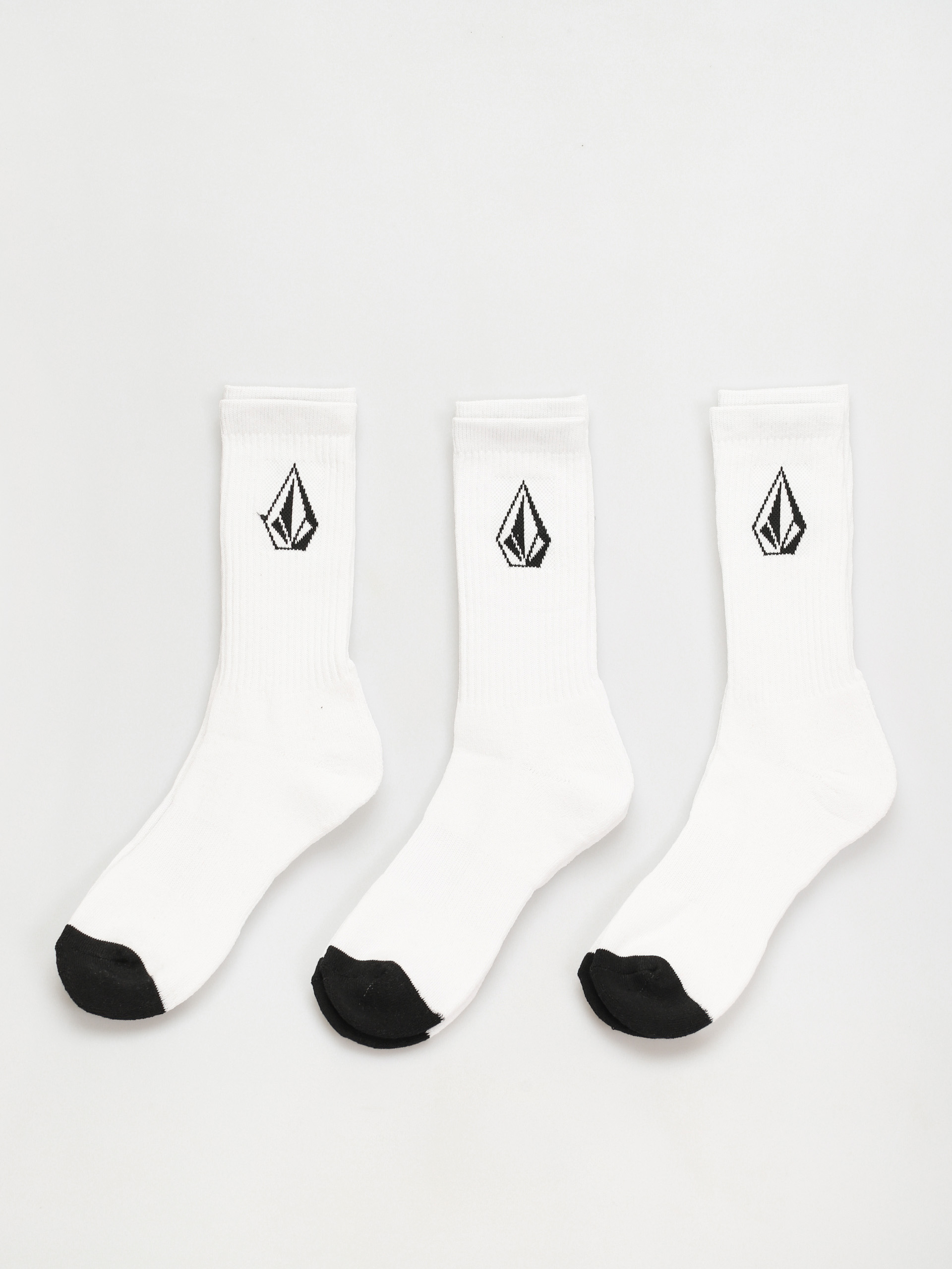 u0218osete Volcom Full Stone Sock 3Pk (white)