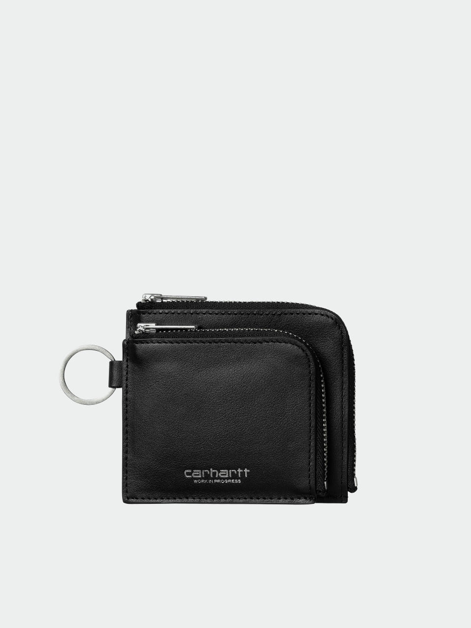 Portofel Carhartt WIP Double Vegas Zip (black/silver)