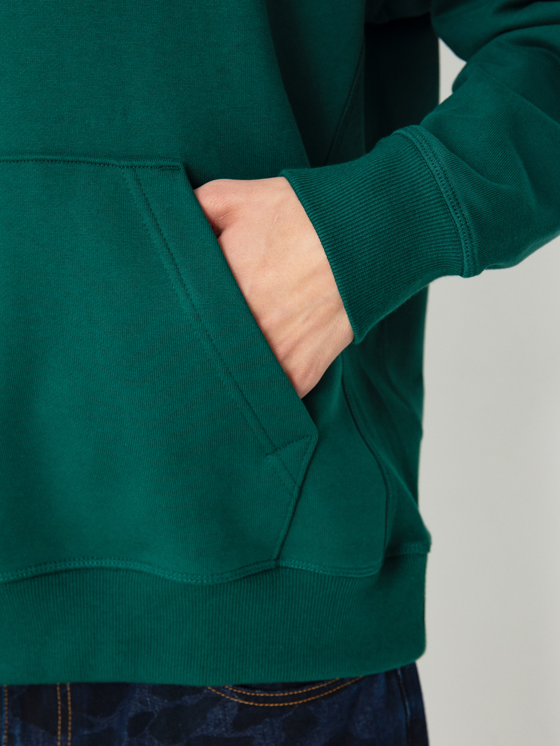 Hanorac cu glugă New Balance Athletics Relaxed League HD (marshgreen)