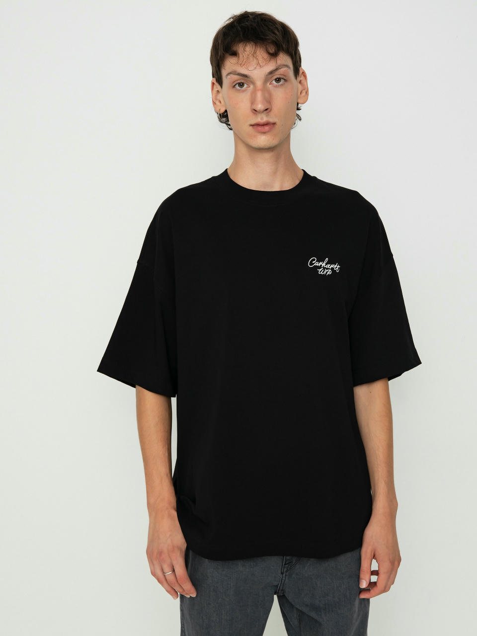 Tricou Carhartt WIP Signature Script (black/wax)