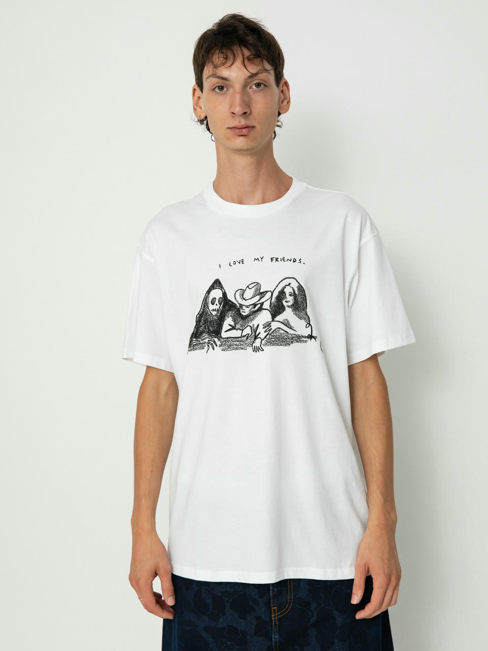 Tricou Carhartt WIP Pepe Friends (white/black)