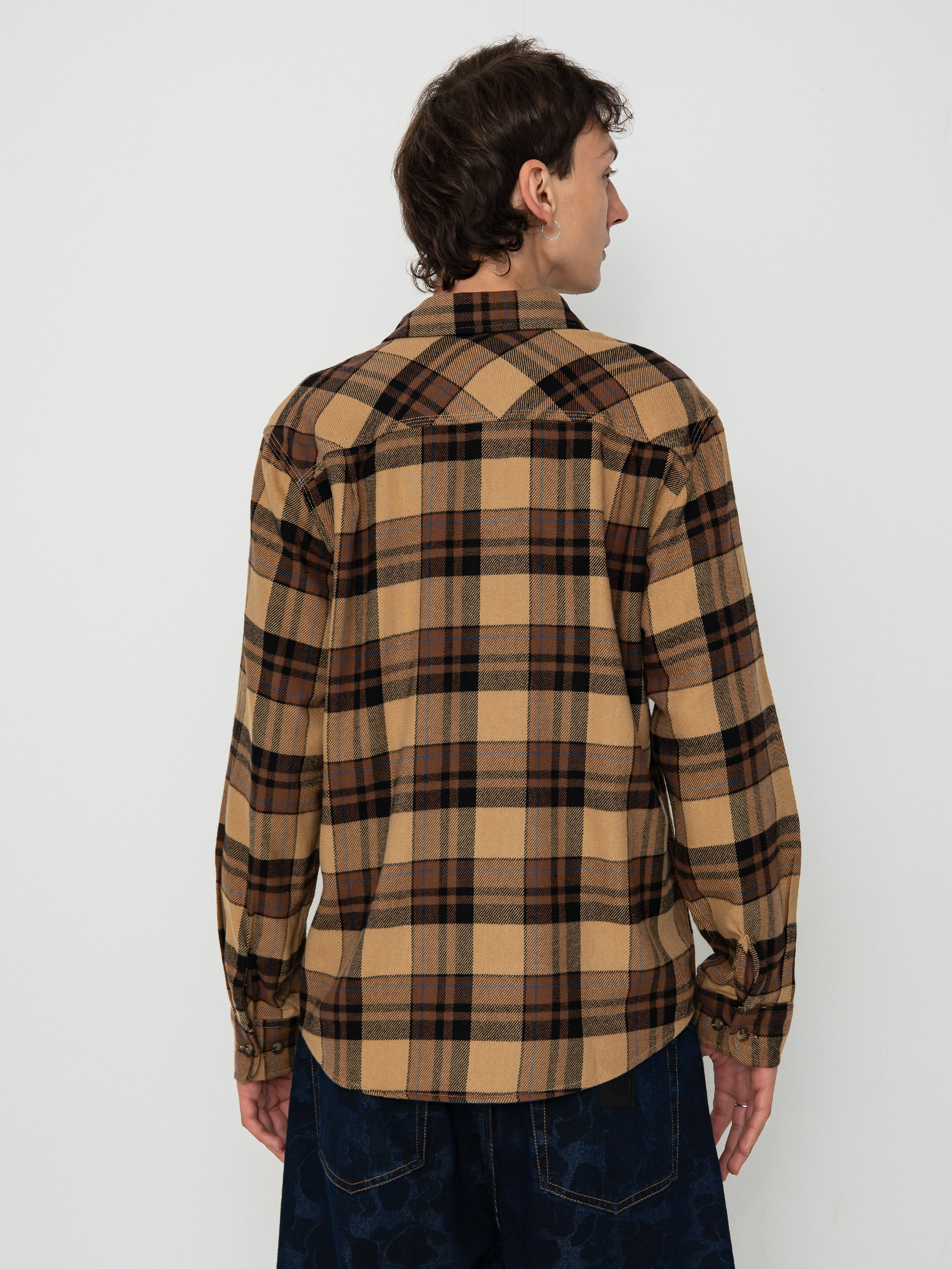 Cămașă Brixton Bowery Flannel Ls (tiger's eye/pinecone brown/was)