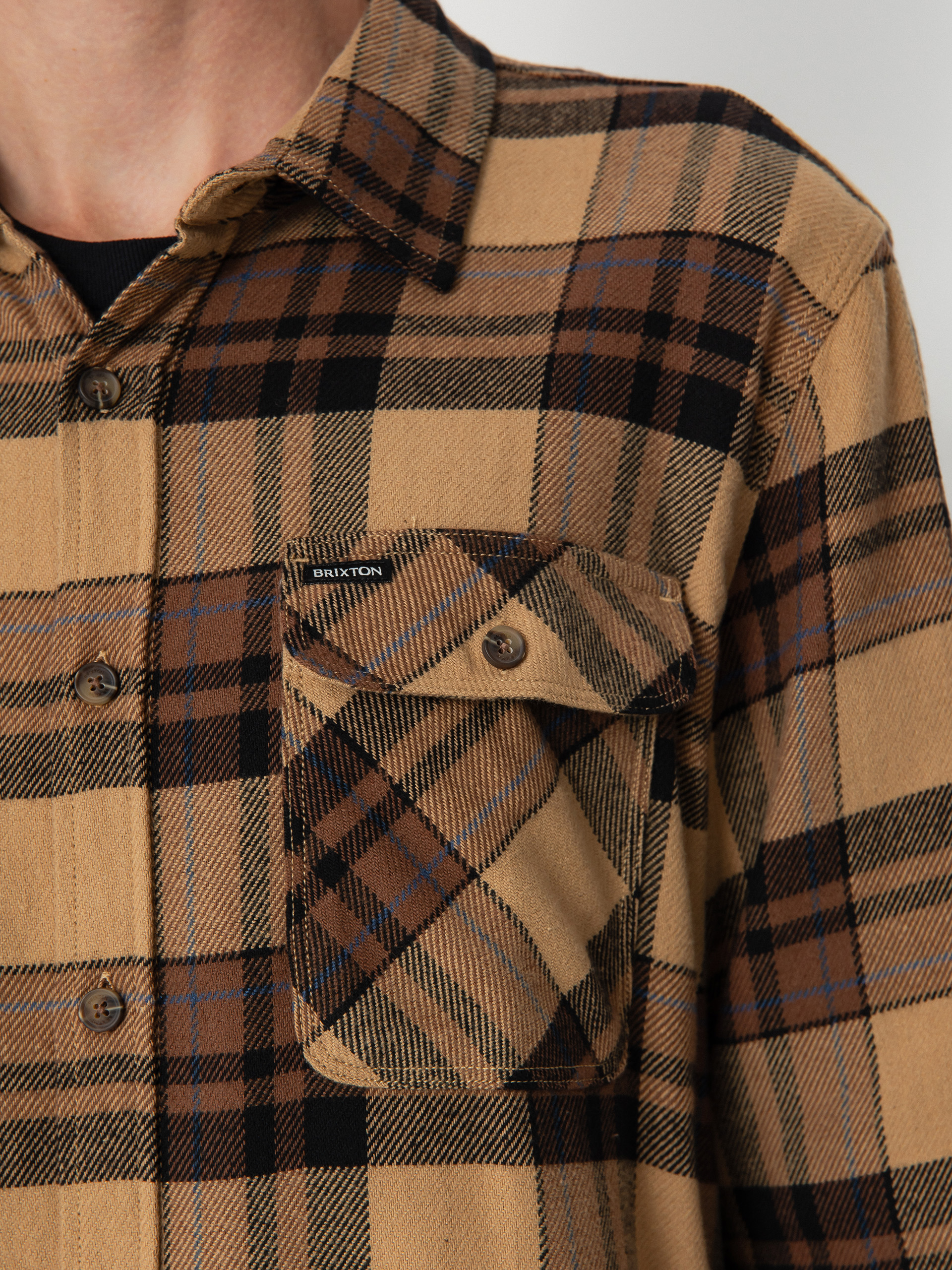 Cămașă Brixton Bowery Flannel Ls (tiger's eye/pinecone brown/was)