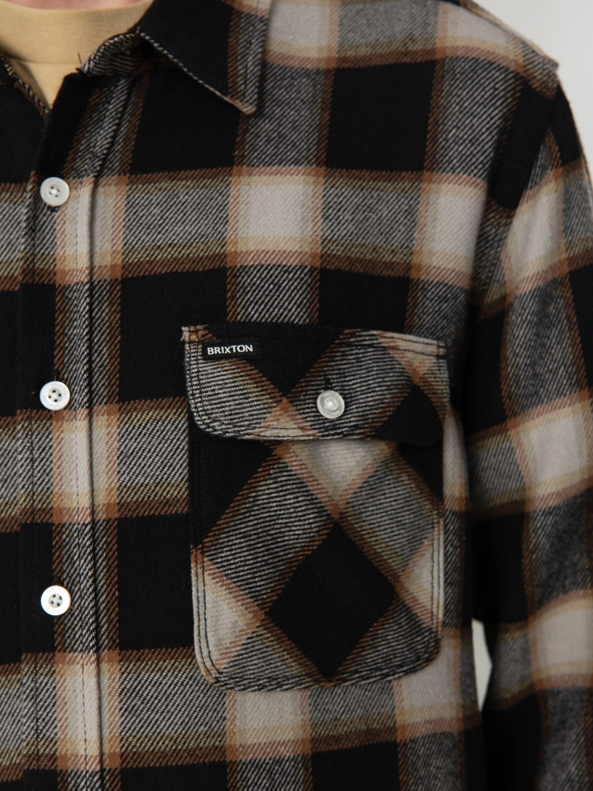 Cămașă Brixton 20Th Anniv Bowery Flannel (black/cream)