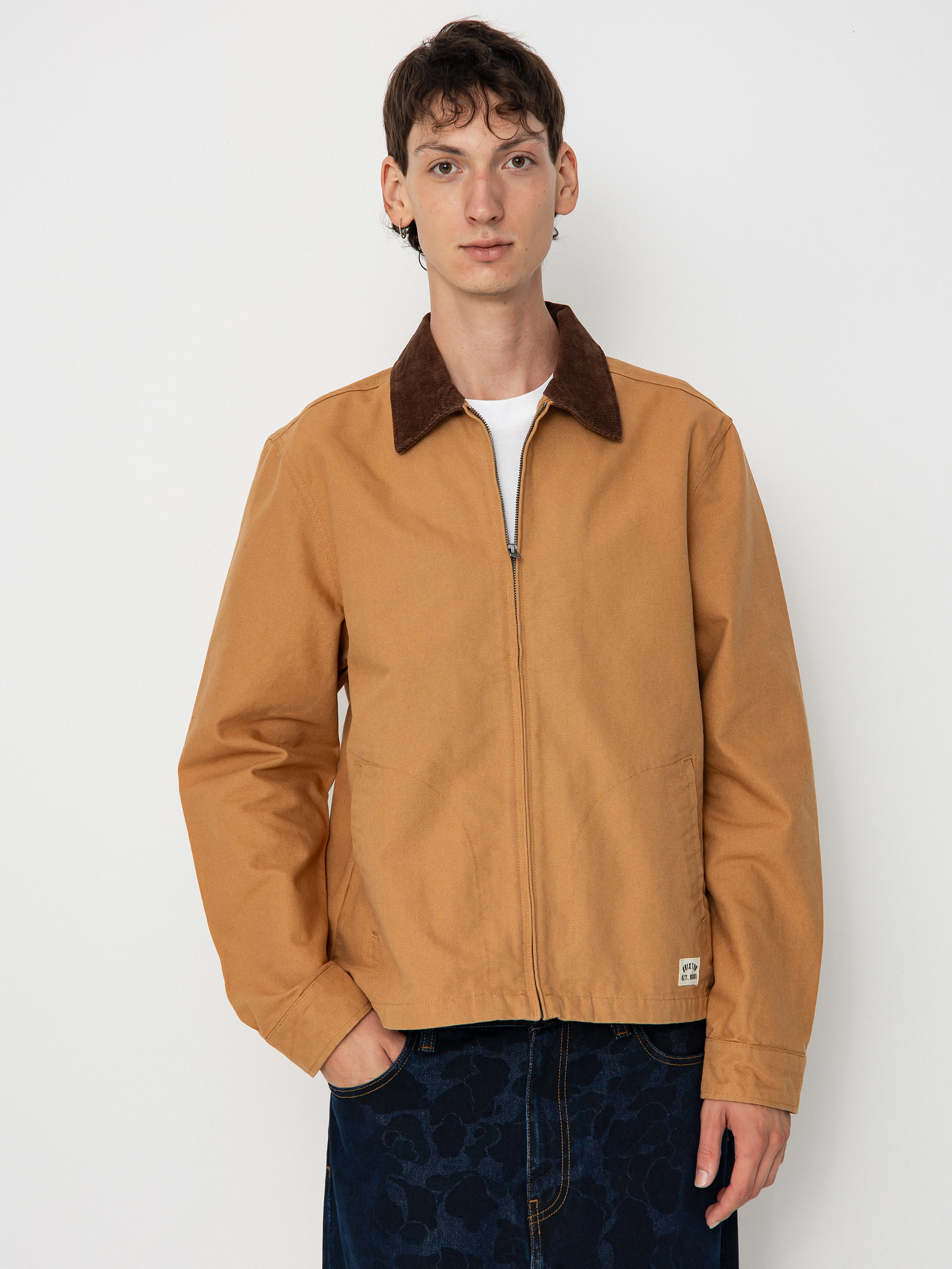 Geacu0103 Brixton Mechanic Garage Zip (tobacco brown)