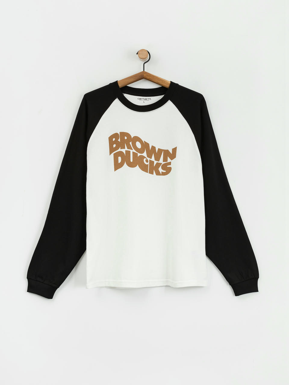 Longsleeve Carhartt WIP Brown Ducks Baseball (white/black)