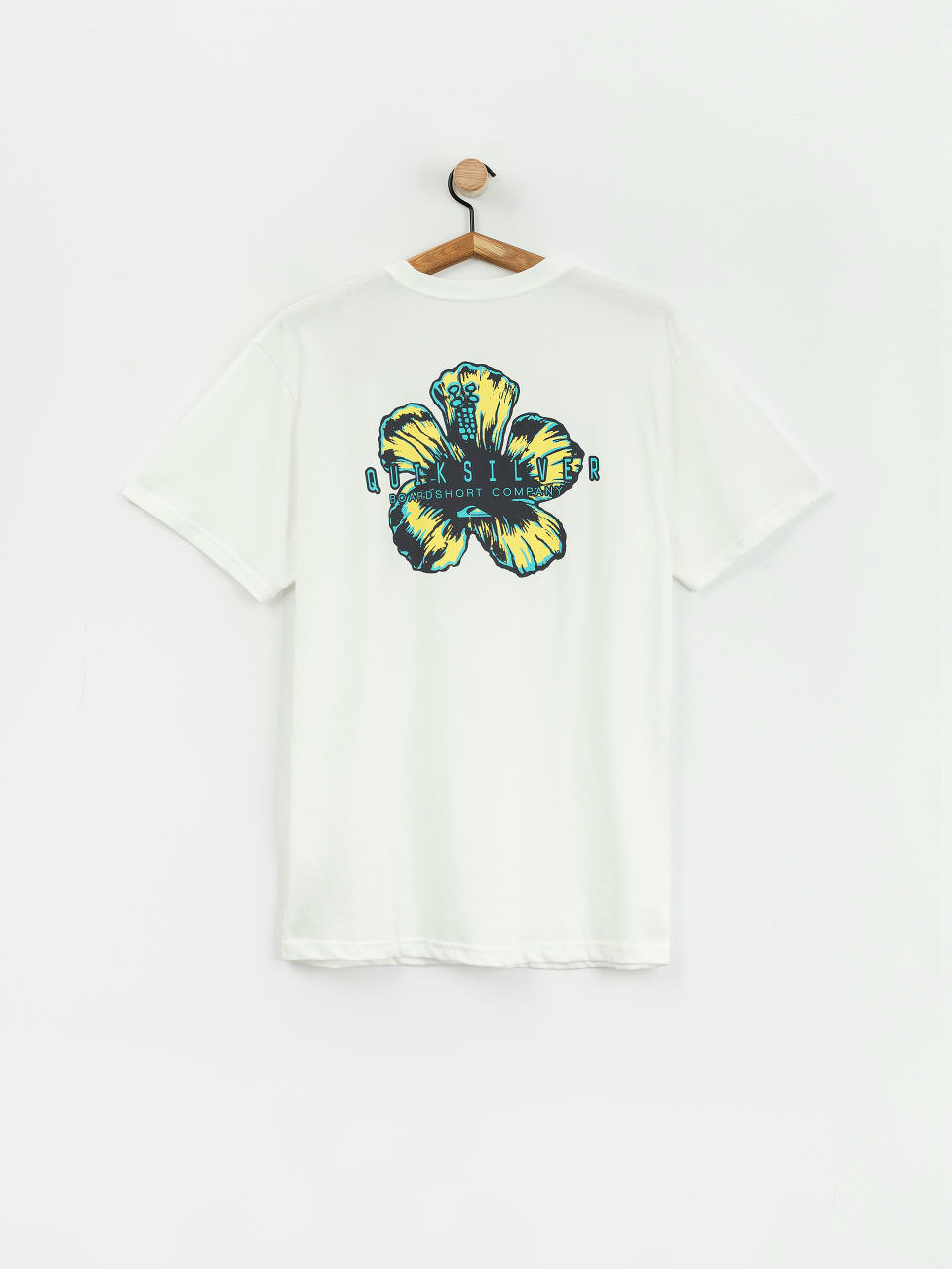 Tricou Quiksilver Hibiscus Pop (white)