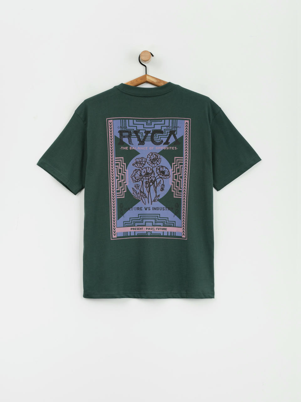 Tricou RVCA Poppies (hunter green)