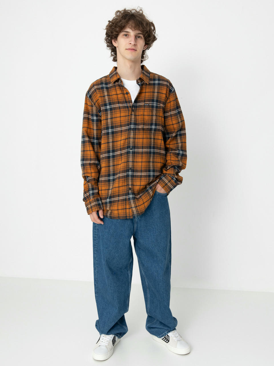 Cămașă Volcom Caden Plaid Ls (chestnut brown)