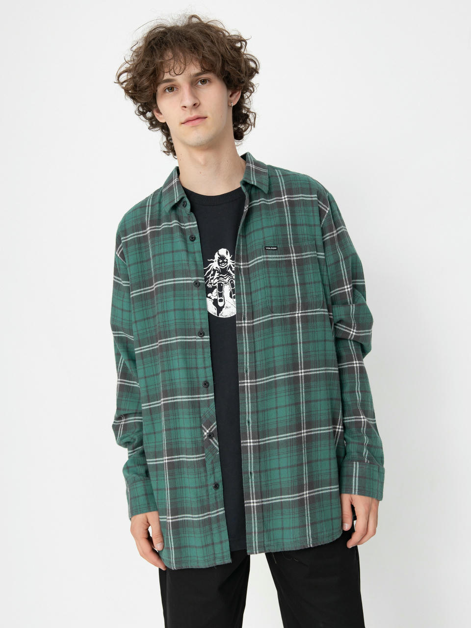 Cămașă Volcom Caden Plaid Ls (sea green)