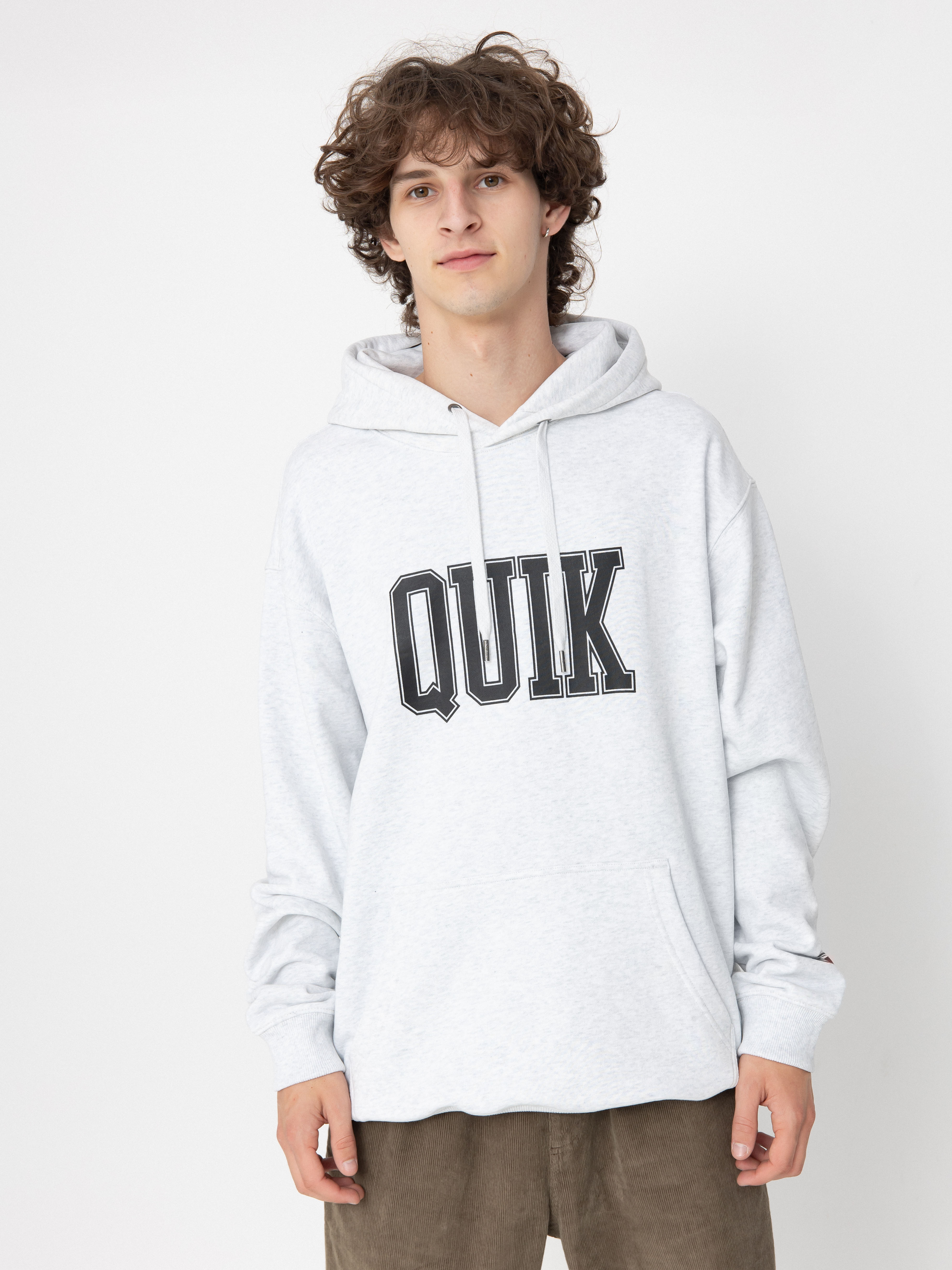 Hanorac cu glugă Quiksilver Griffin HD (white marble heather)