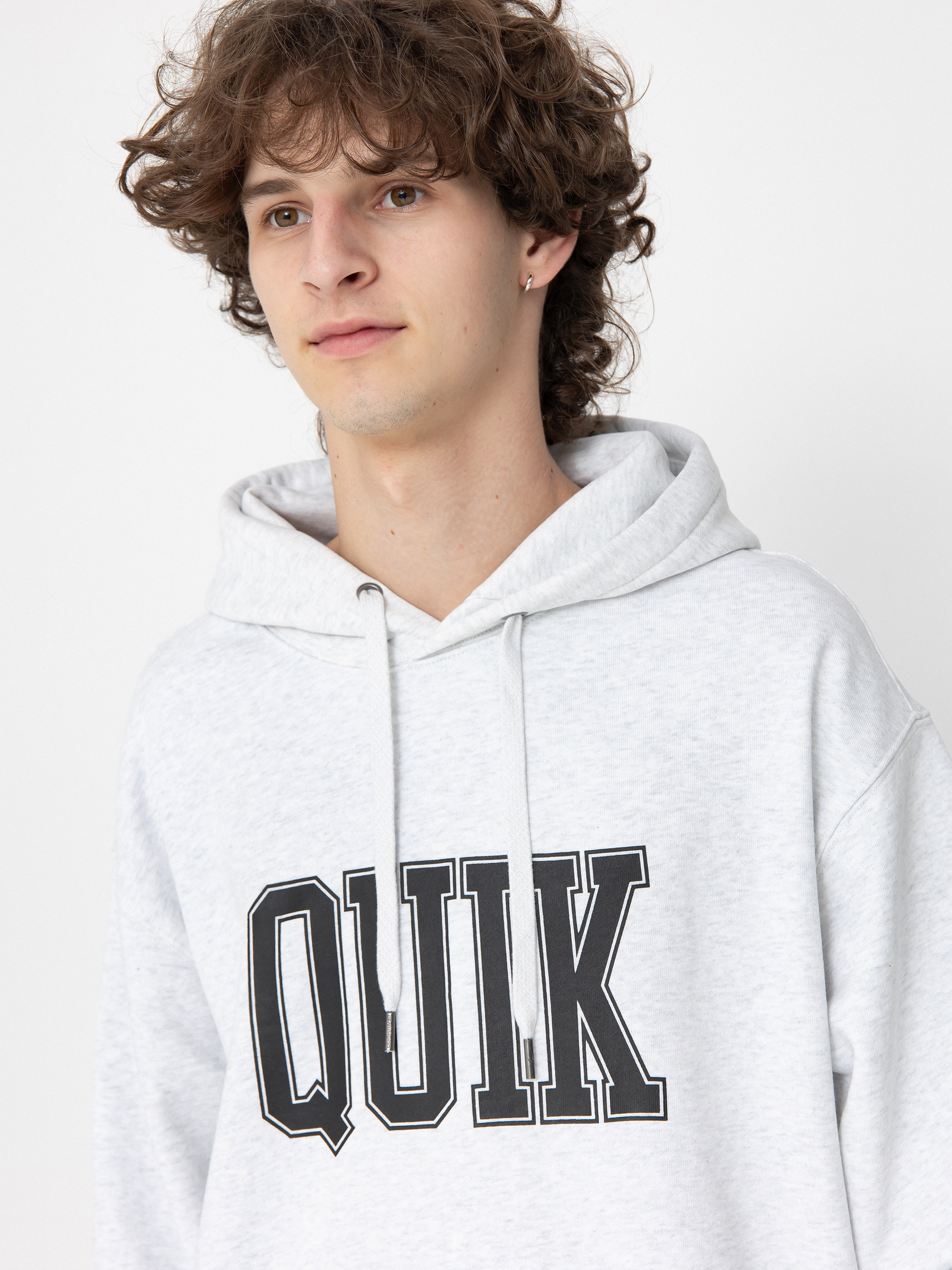 Hanorac cu glugă Quiksilver Griffin HD (white marble heather)