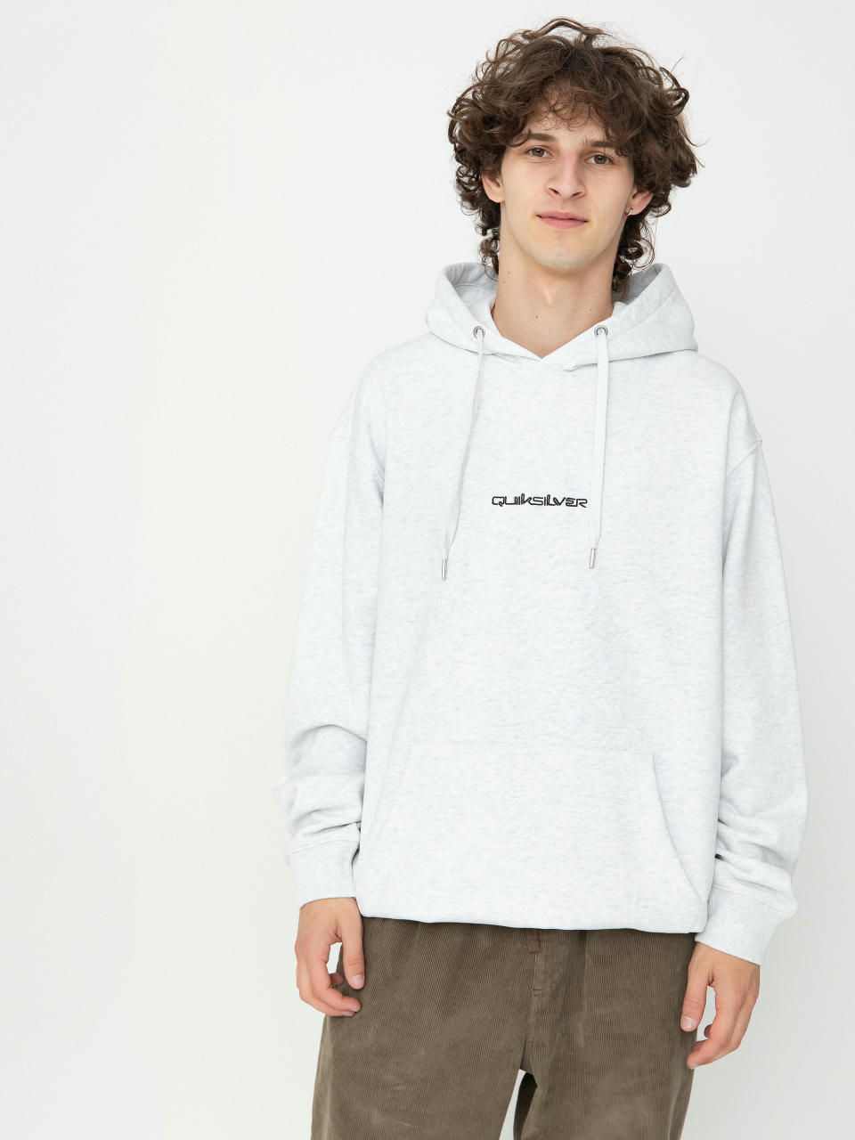 Hanorac cu glugă Quiksilver Dna Omni Logo HD (white marble heather)