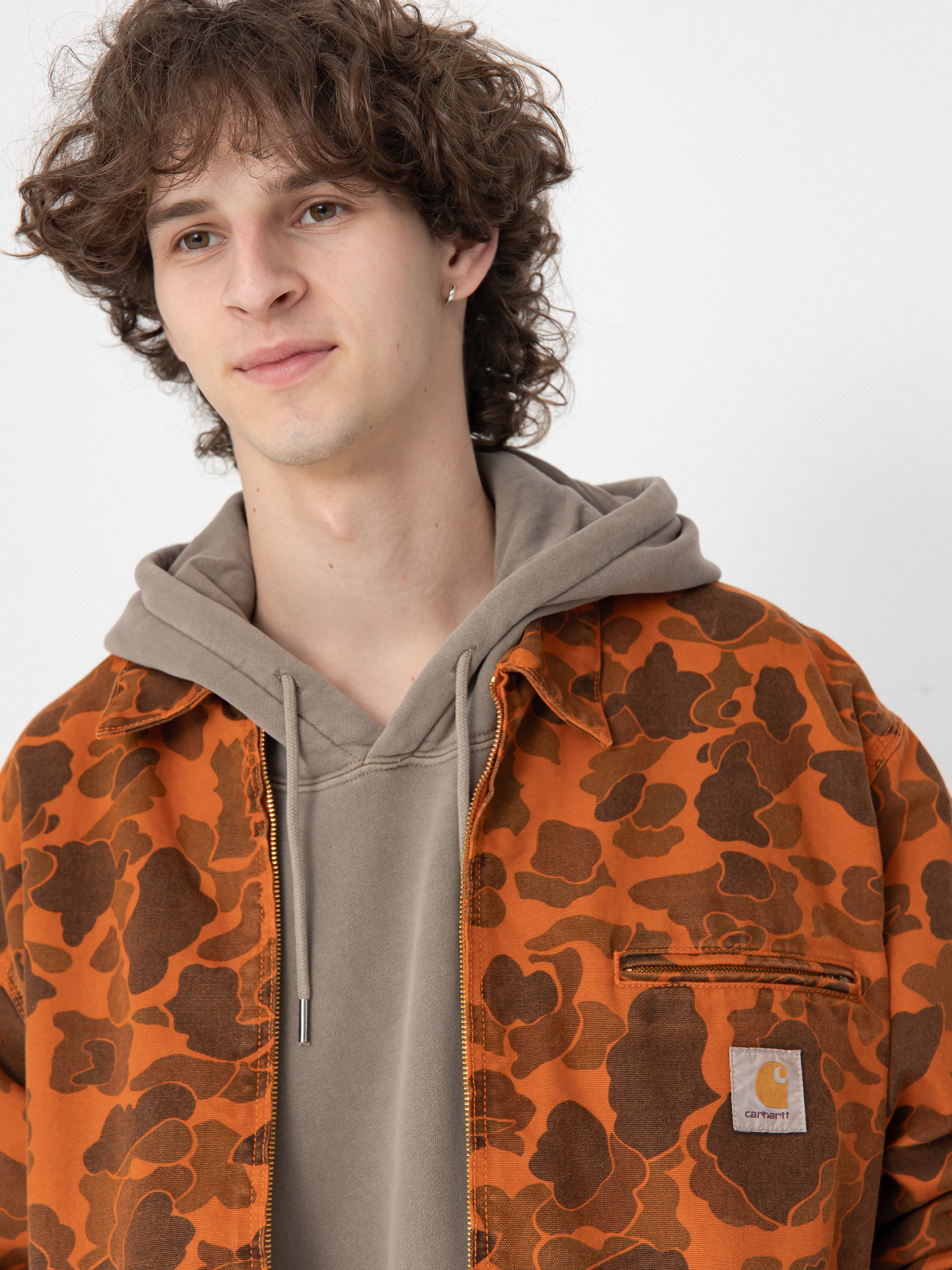Geacă Carhartt WIP Duck Detroit (camo duck/green/turmeric)