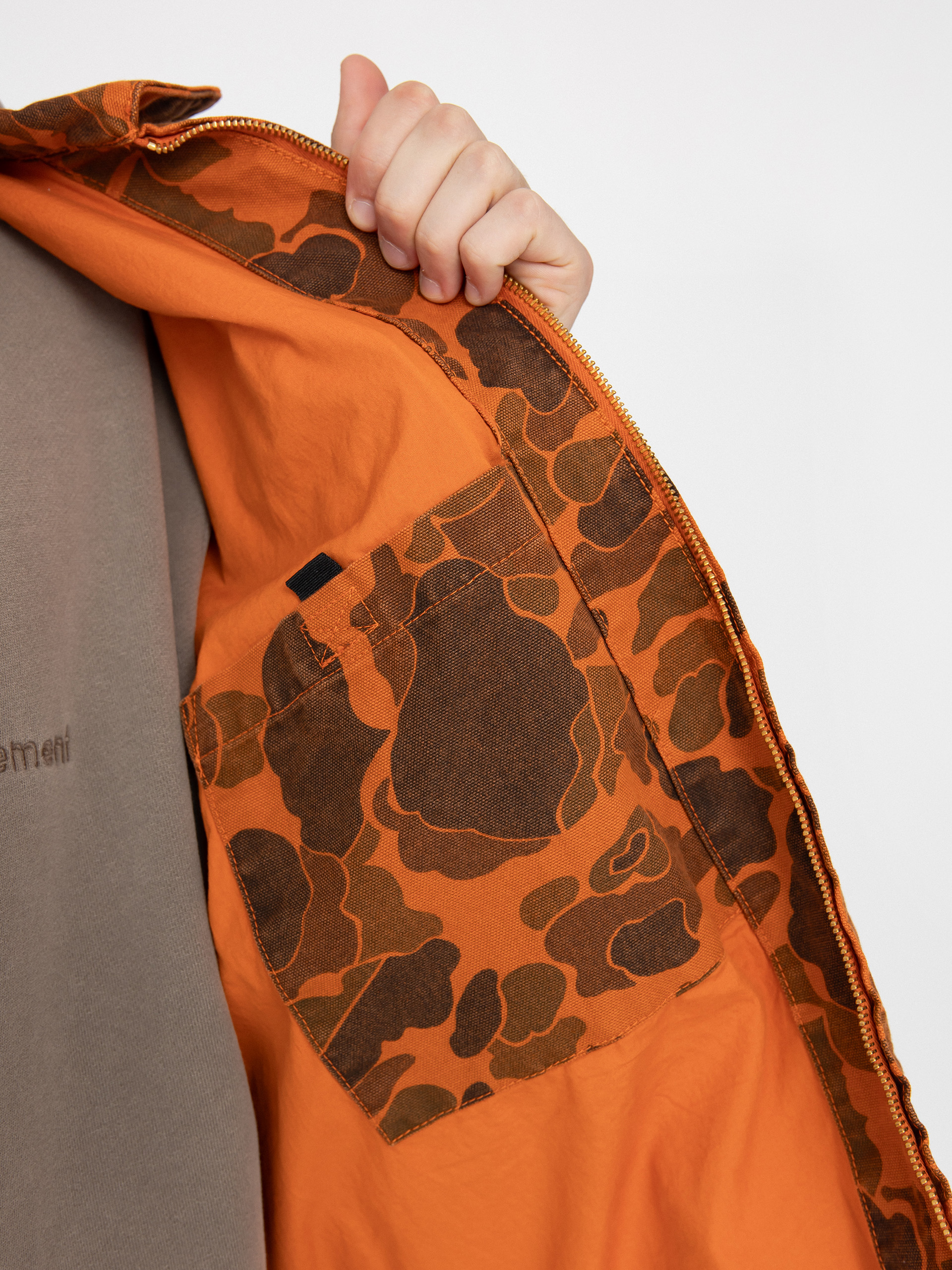 Geacă Carhartt WIP Duck Detroit (camo duck/green/turmeric)