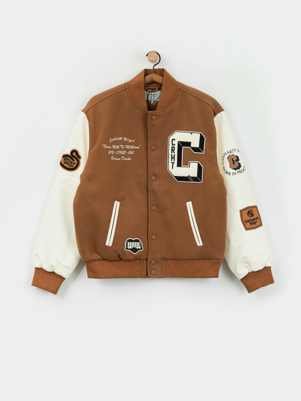 Geacă Carhartt WIP Brown Ducks Bomber (hamilton brown/wax)