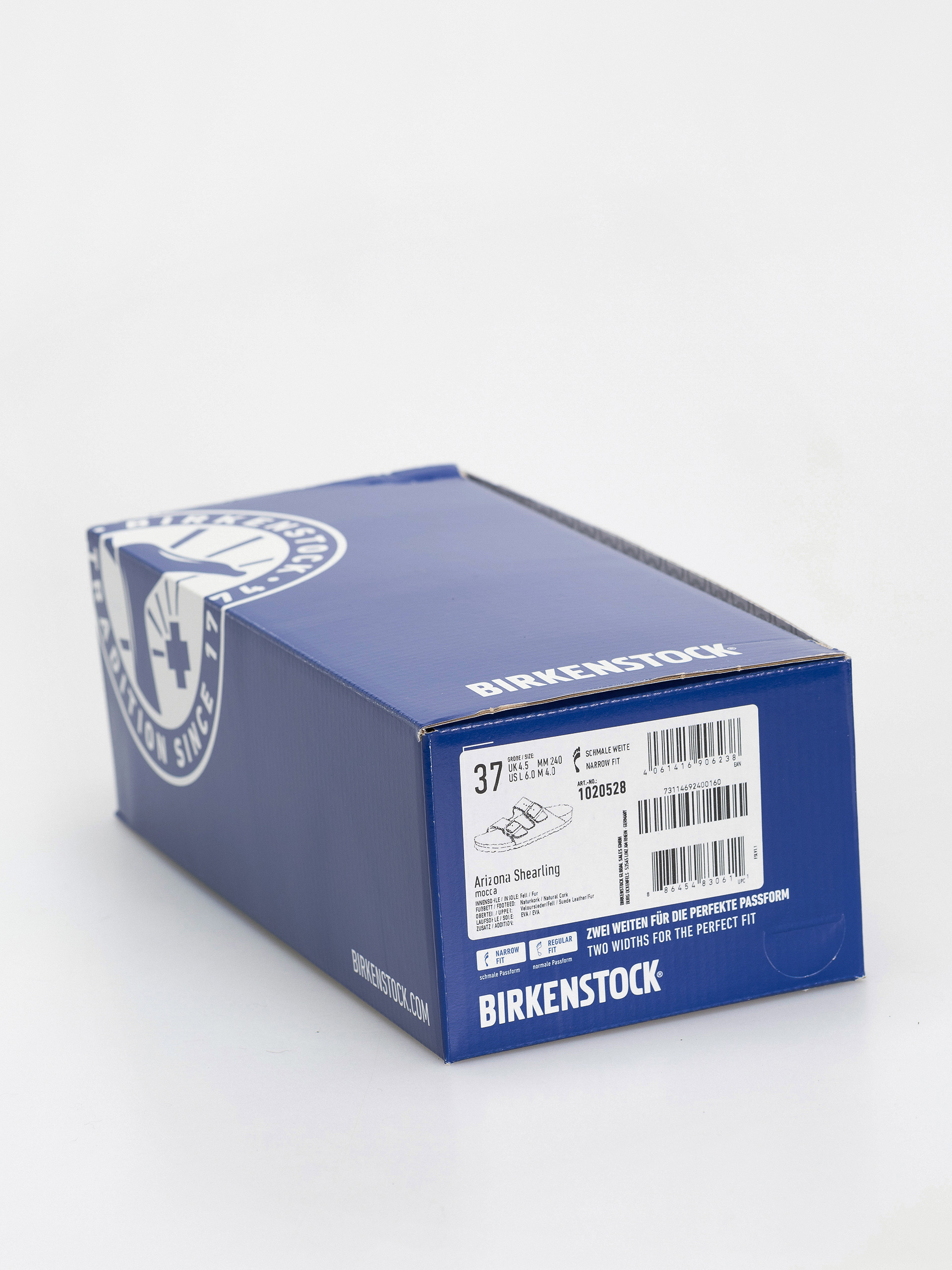 Șlapi Birkenstock Arizona Shearling Suede Leather Fur Narrow Wmn (mocha)