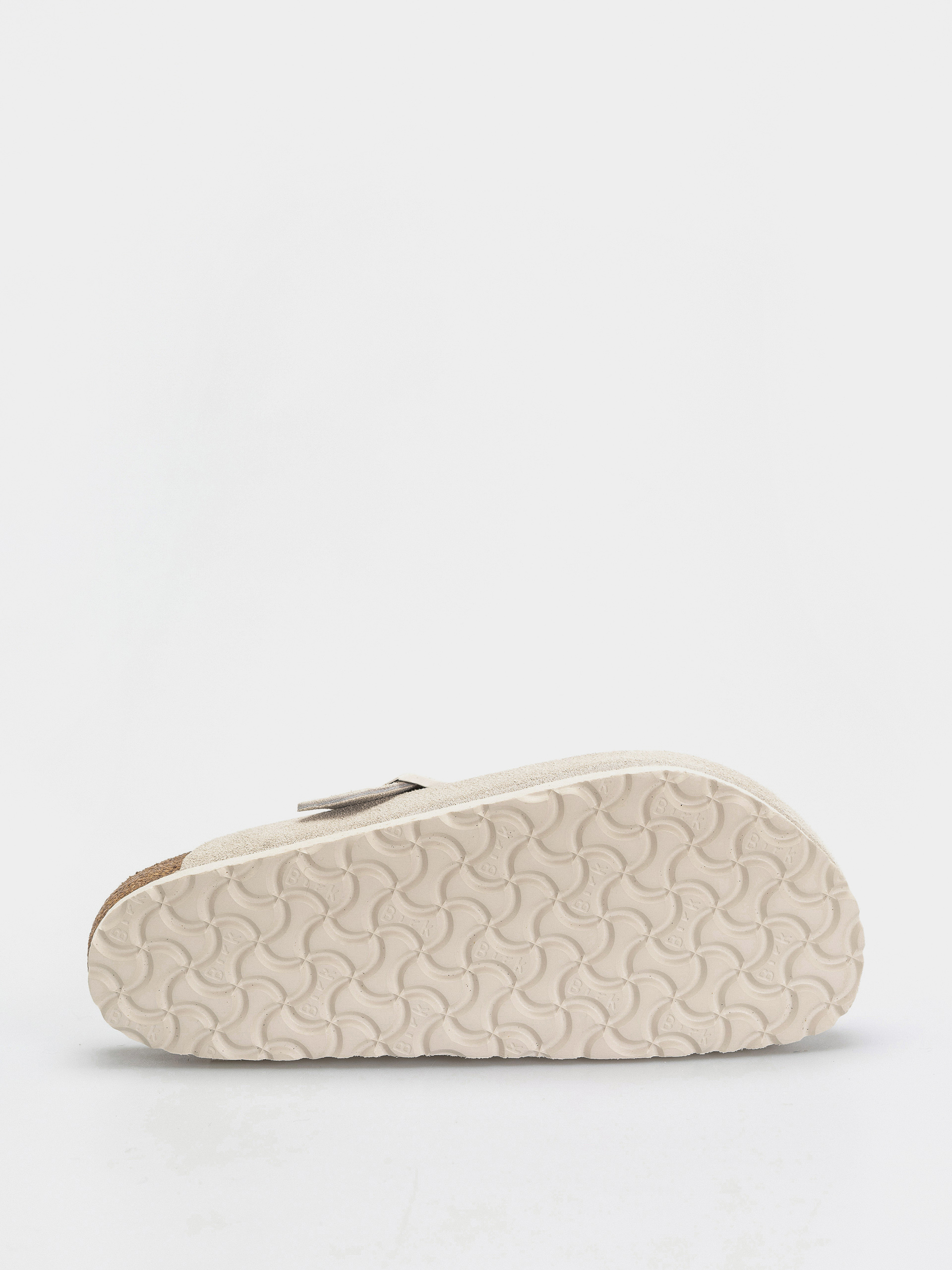 Șlapi Birkenstock Boston Suede Leather Regular (antique white)