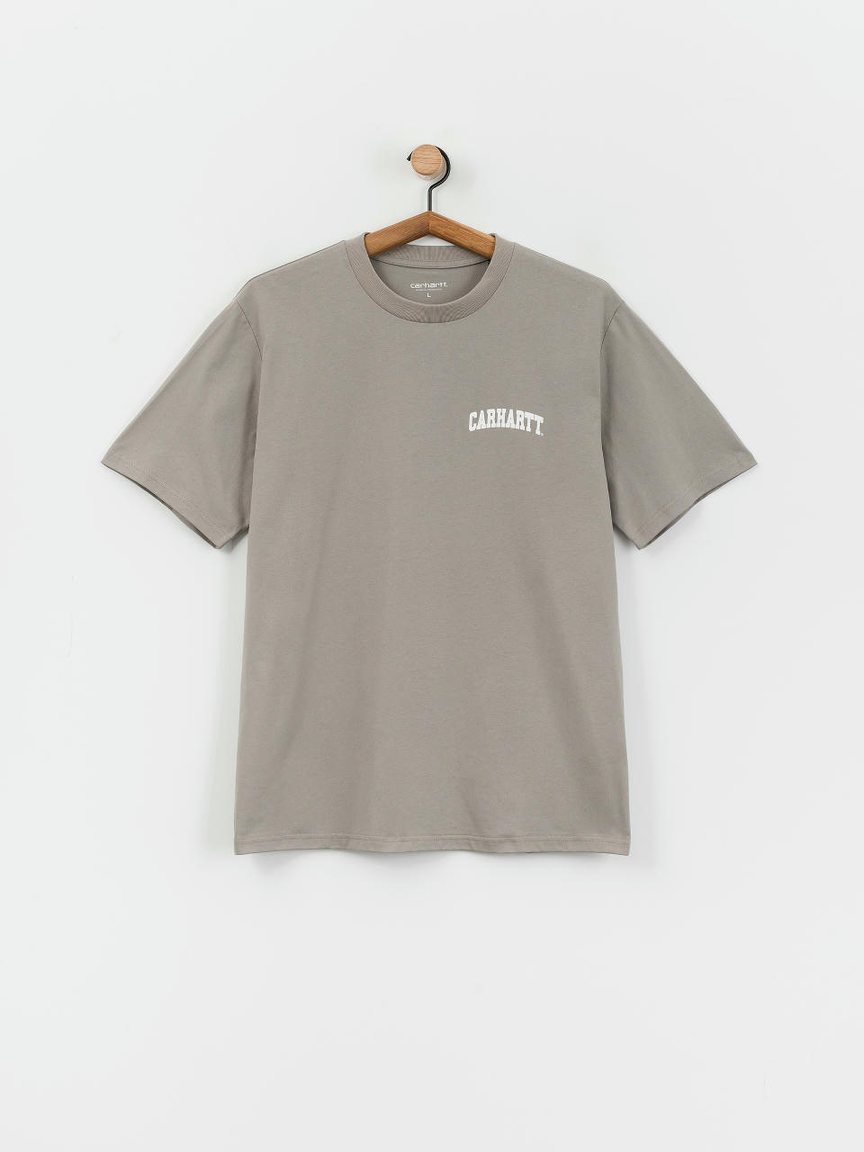 Tricou Carhartt WIP University Script (misty grey/white)