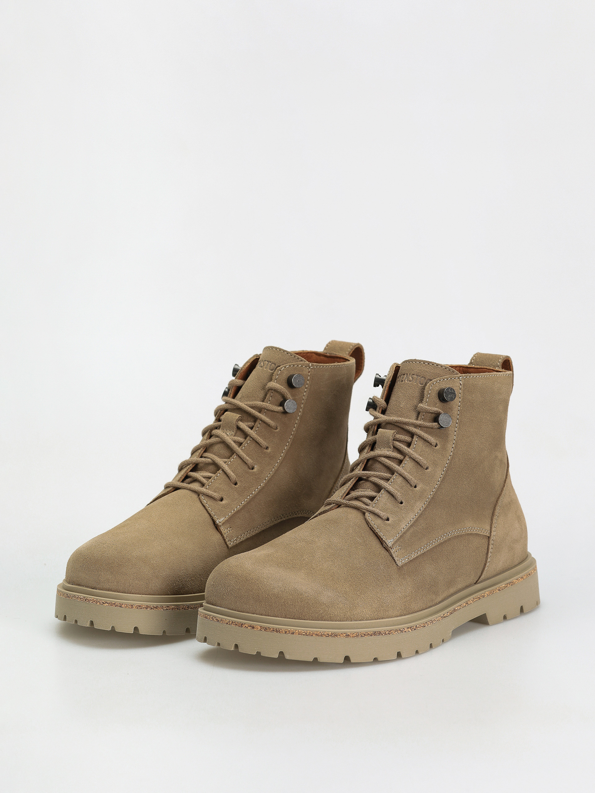 Pantofi Birkenstock Highwood Lace Mid Suede Leather Regular (taupe)