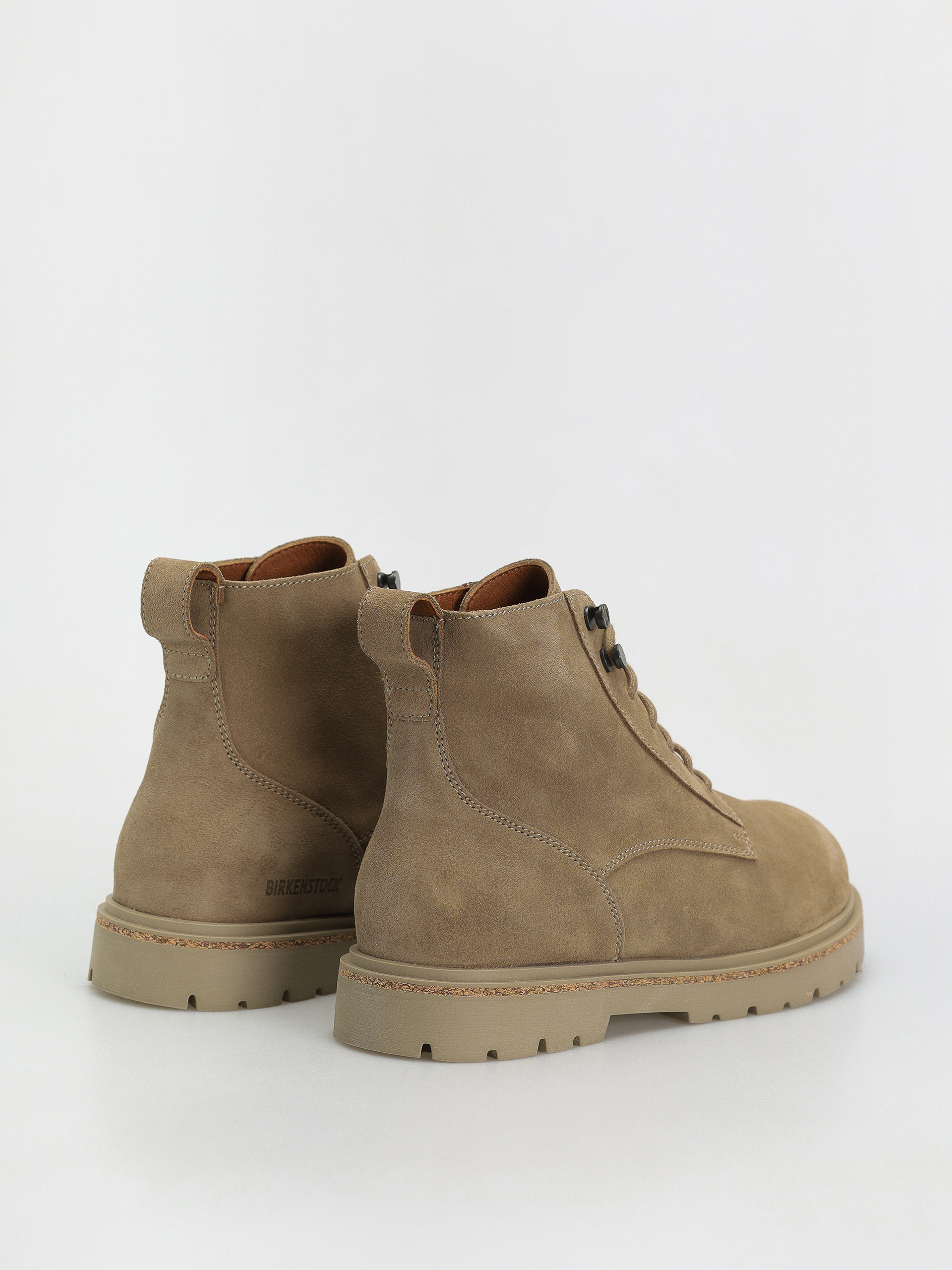 Pantofi Birkenstock Highwood Lace Mid Suede Leather Regular (taupe)