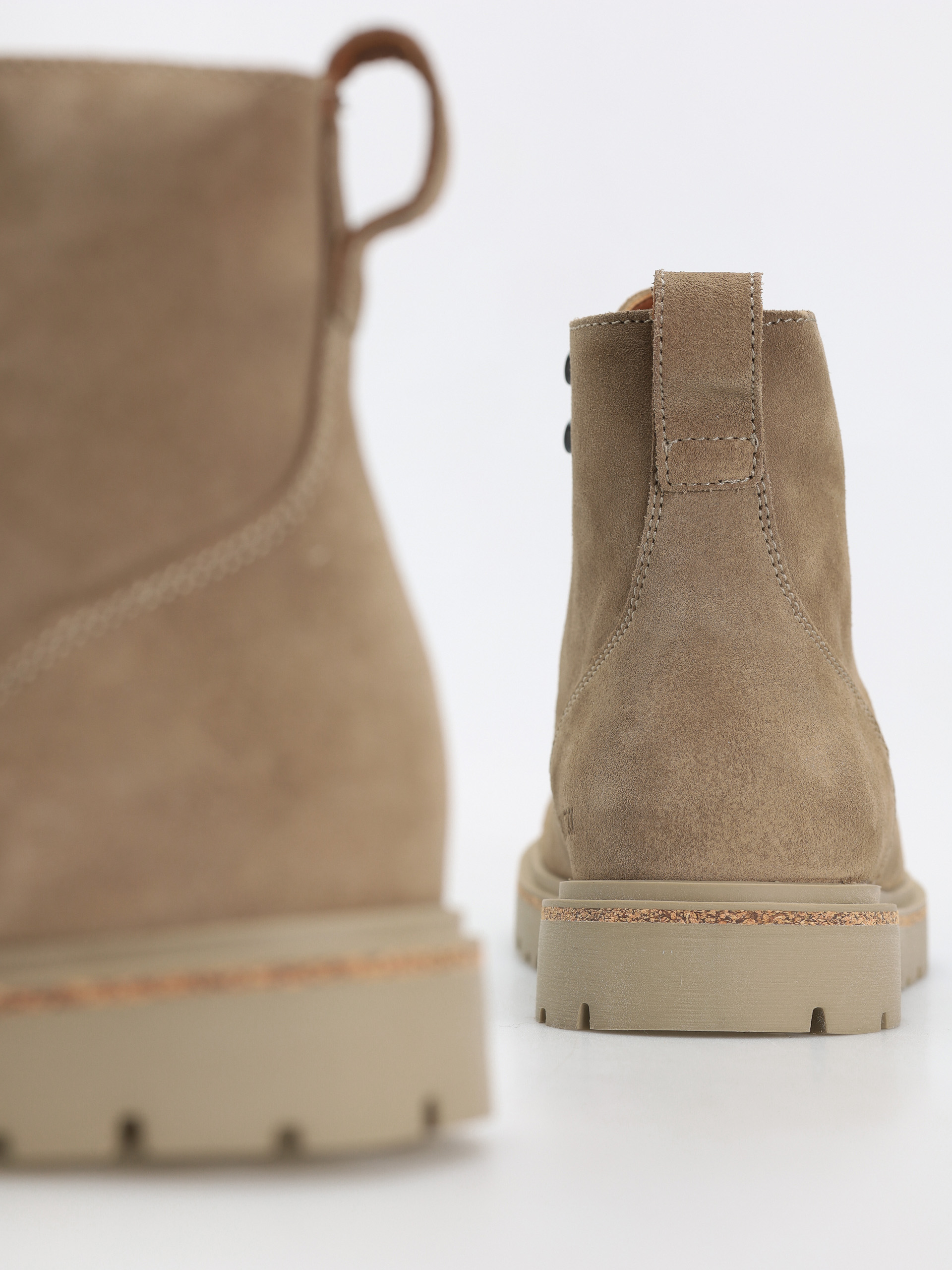 Pantofi Birkenstock Highwood Lace Mid Suede Leather Regular (taupe)