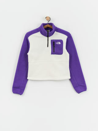 Hanorac din fleece The North Face Yumiori 1/4 Zip Wmn (white dune/peak purple)