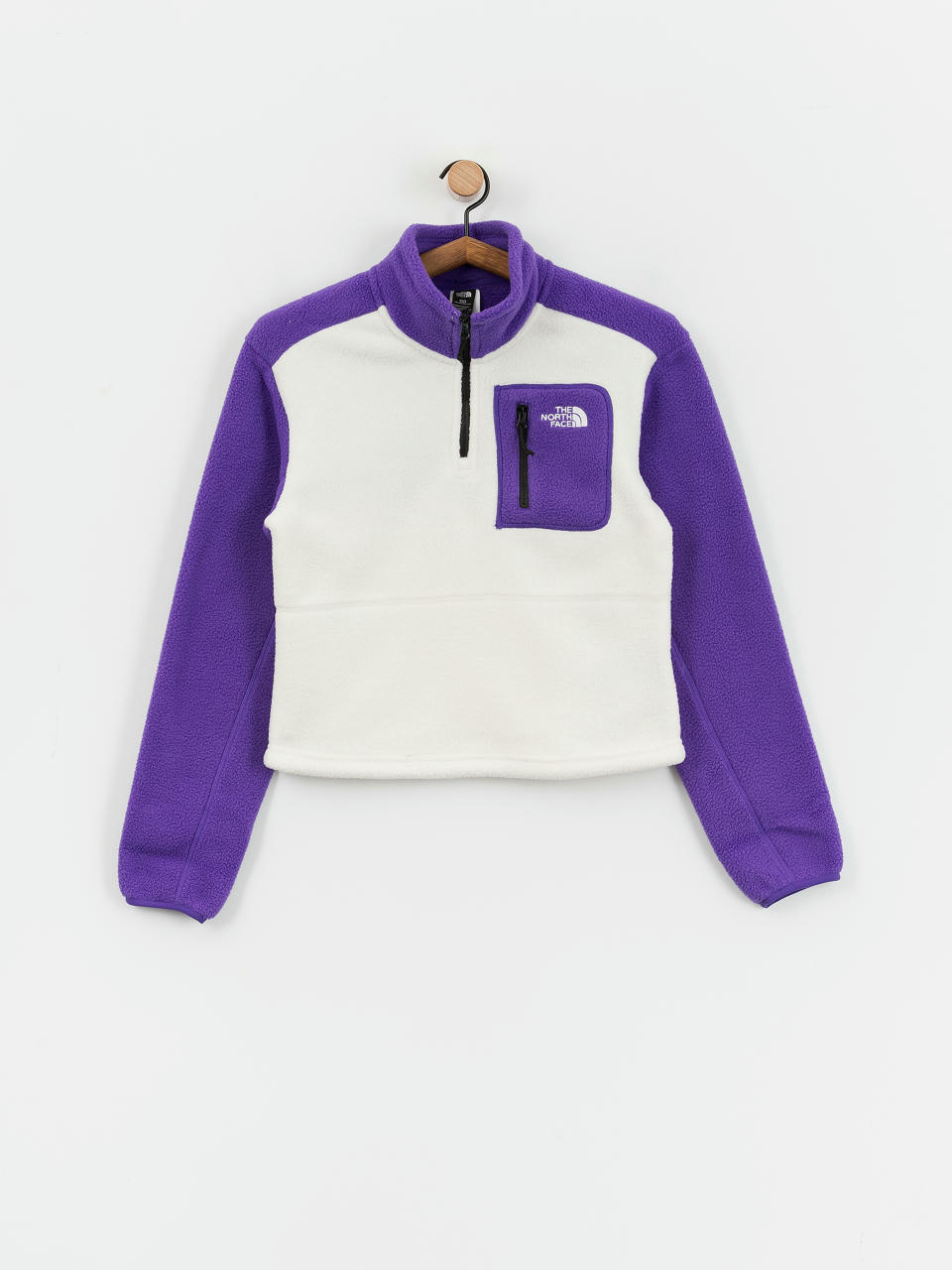 Pentru femei Hanorac din fleece The North Face Yumiori 1/4 Zip (white dune/peak purple)