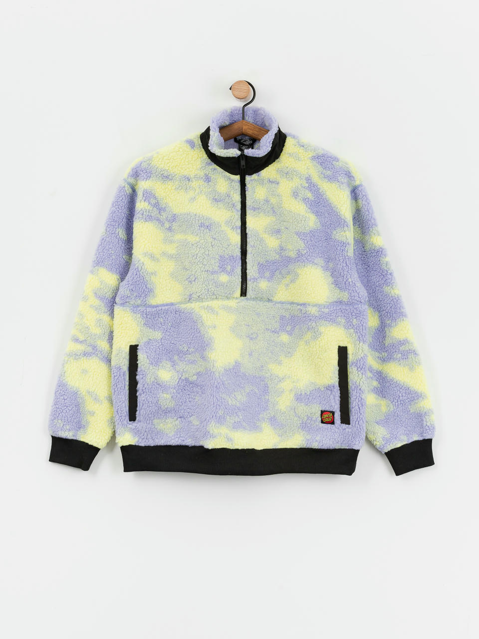 Geacă Santa Cruz Astra Sherpa Fleece Wmn (purple/yellow tie dye)