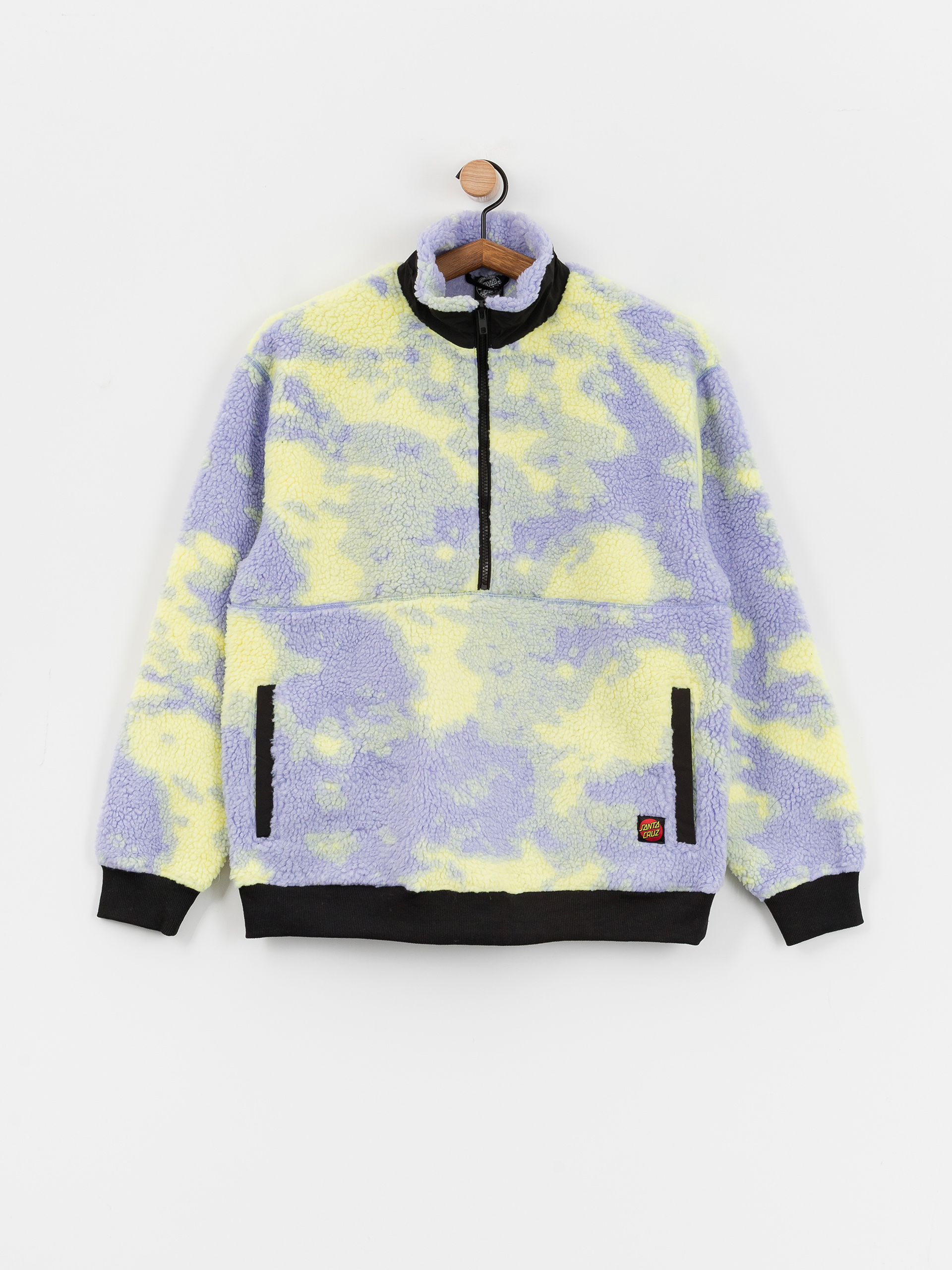 Geacă Santa Cruz Astra Sherpa Fleece Wmn (purple/yellow tie dye)