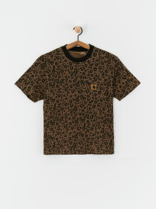 Tricou Carhartt WIP Leo Pocket Wmn (camo leo/tamarind)